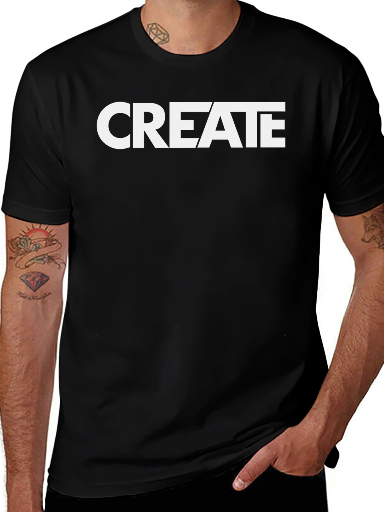 CREATE Graphic Tee - Black Cotton T-Shirt