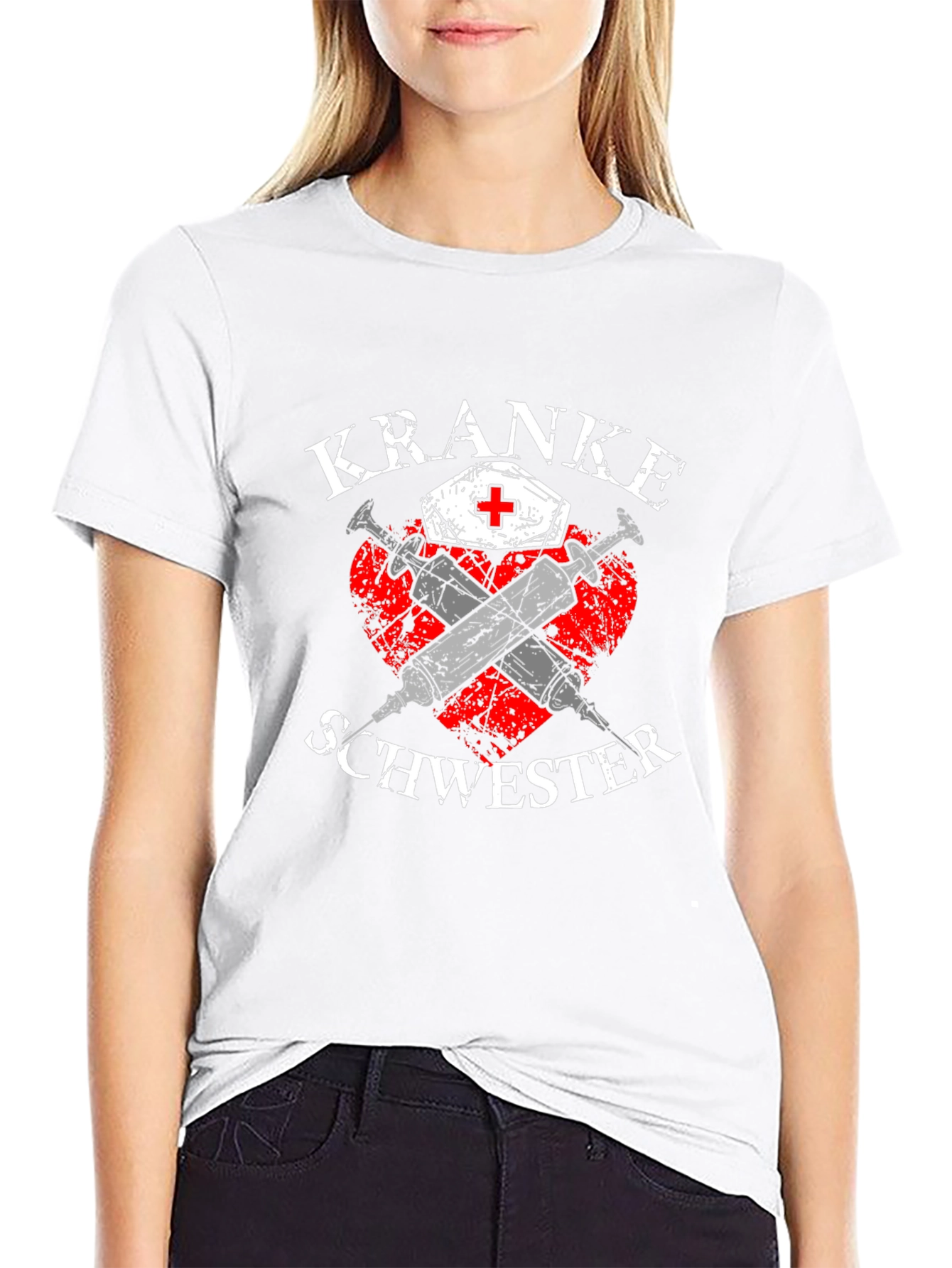 Kranke Schwester Nurse T-Shirt Black