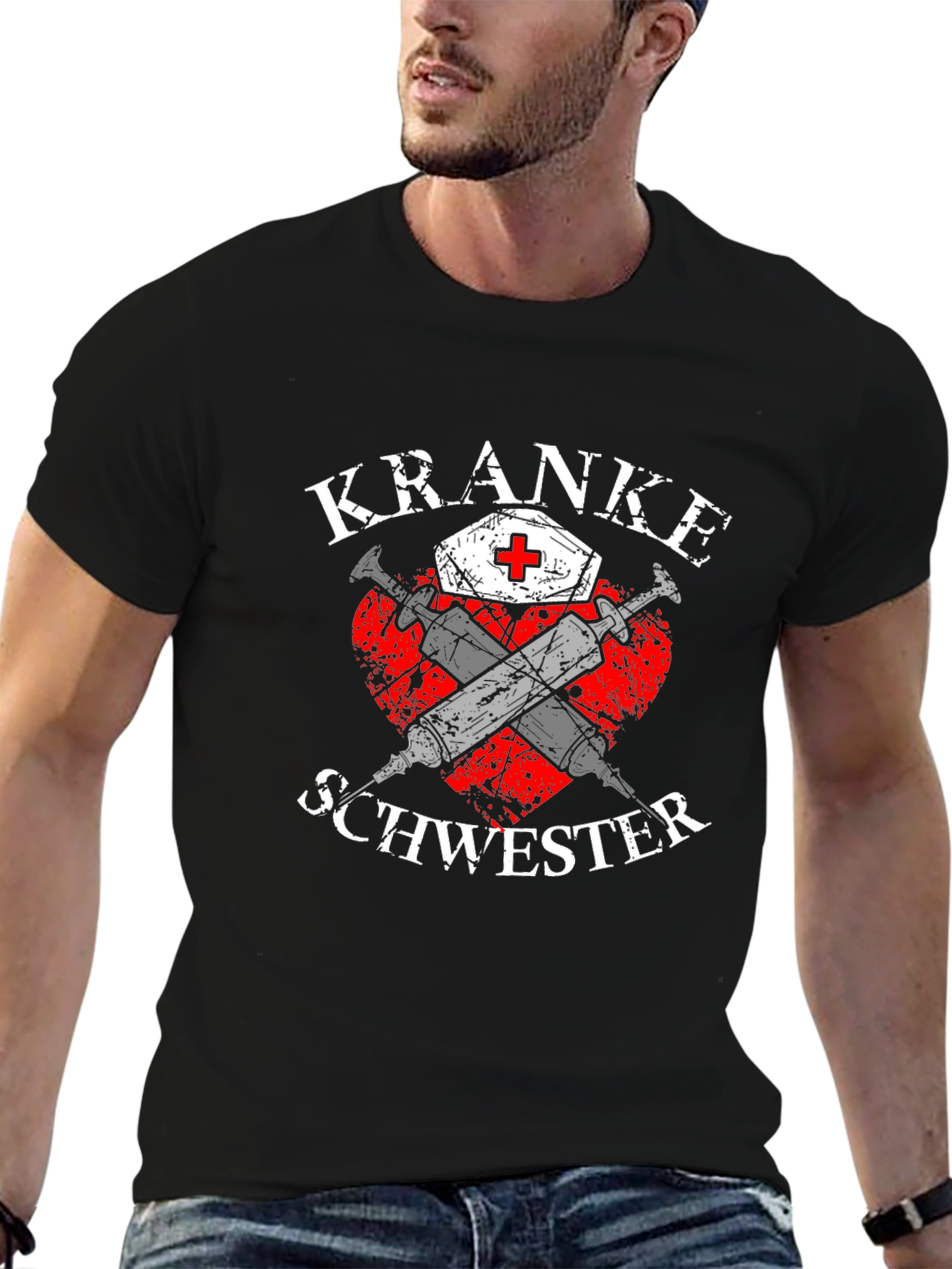 Kranke Schwester Nurse T-Shirt Black