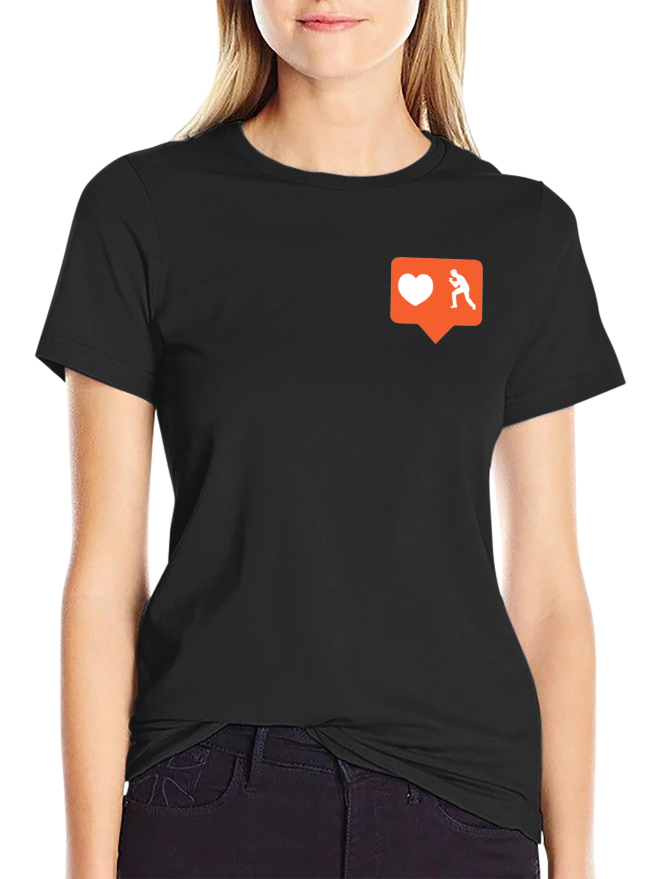 Black T-Shirt with Social Media Inspired Graphic