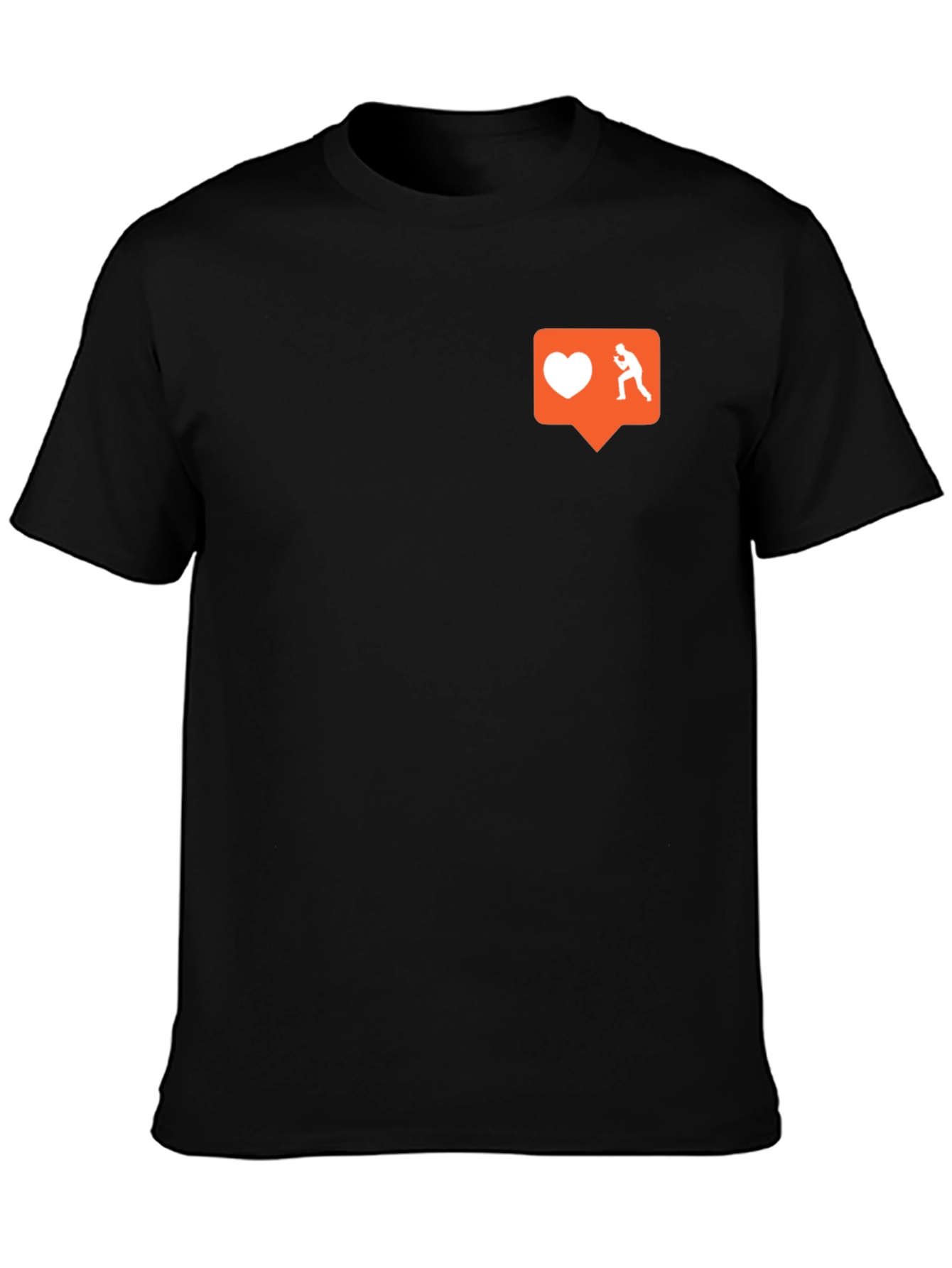 Black T-Shirt with Social Media Inspired Graphic
