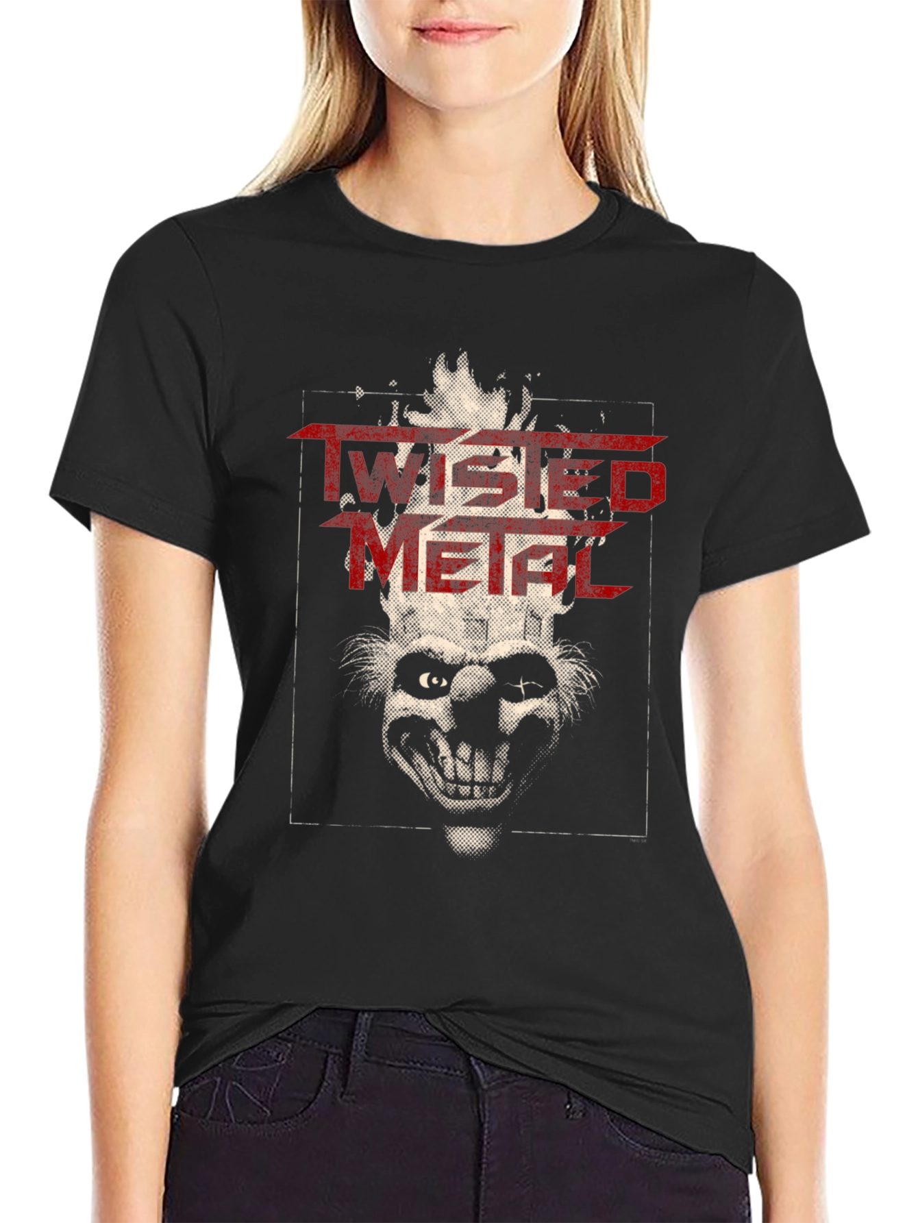 Twisted Metal Clown Graphic T-Shirt - Black