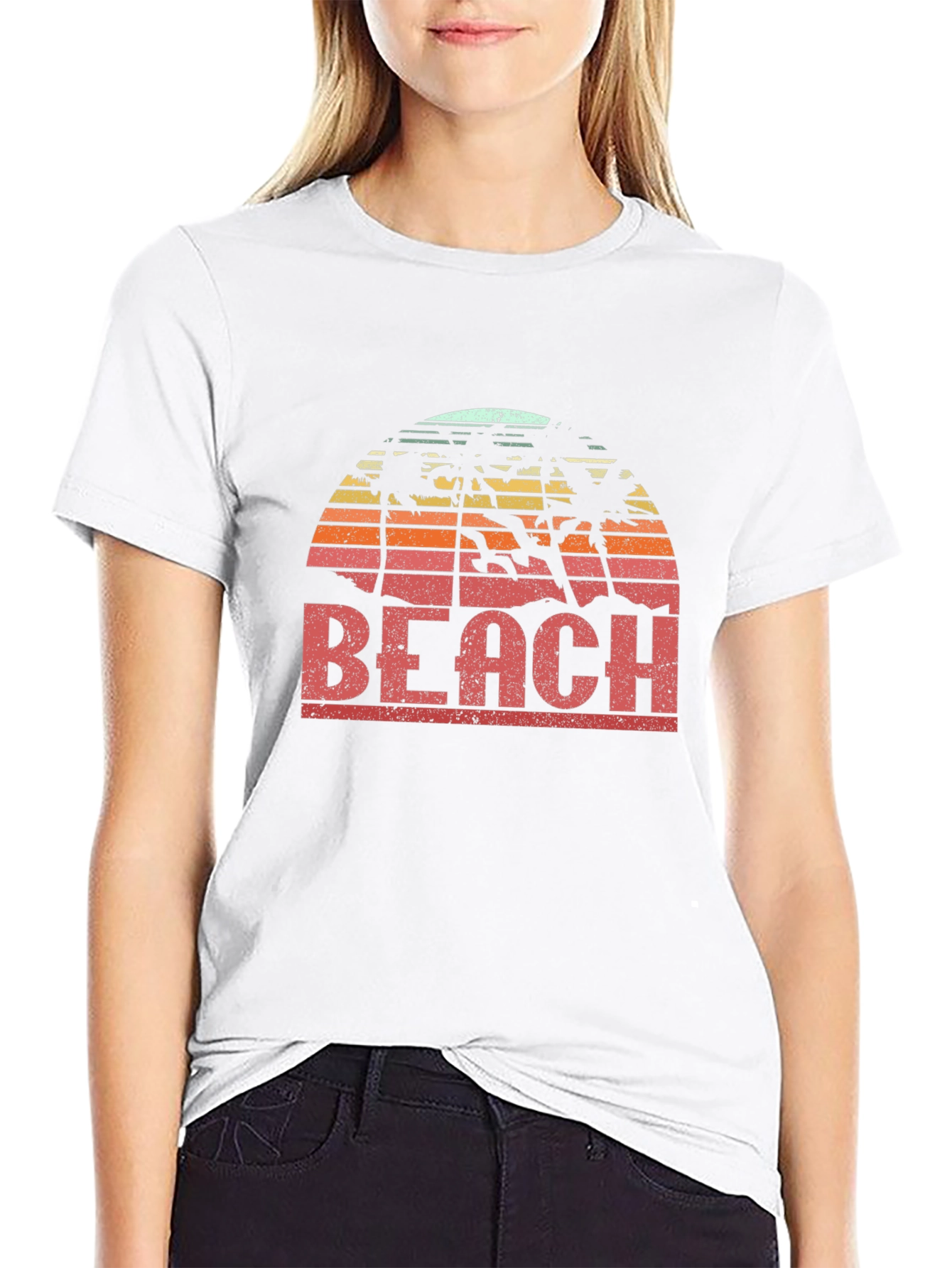 Retro Beach Sunset Graphic T-Shirt