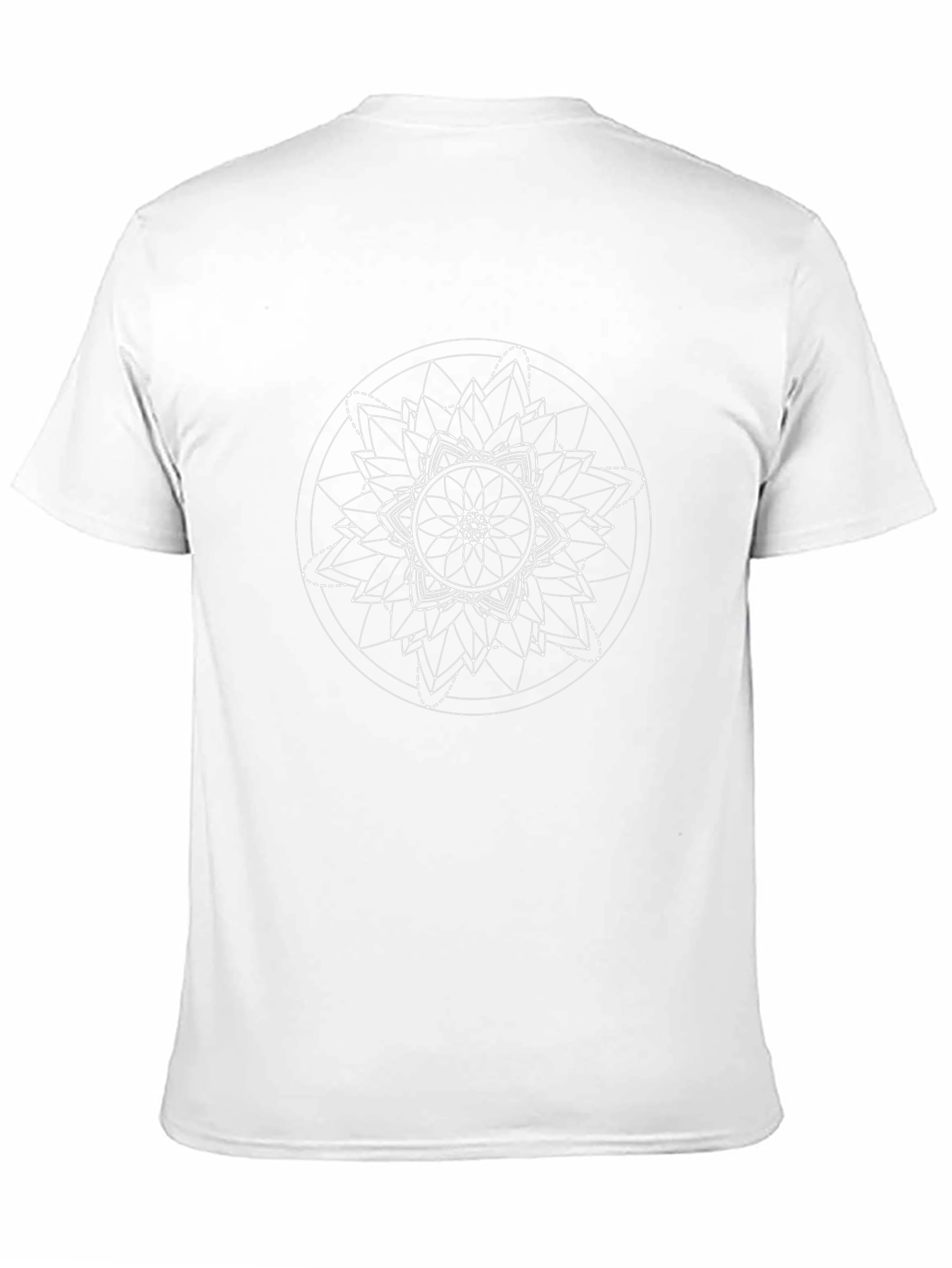 Geometric Mandala Print Black T-Shirt