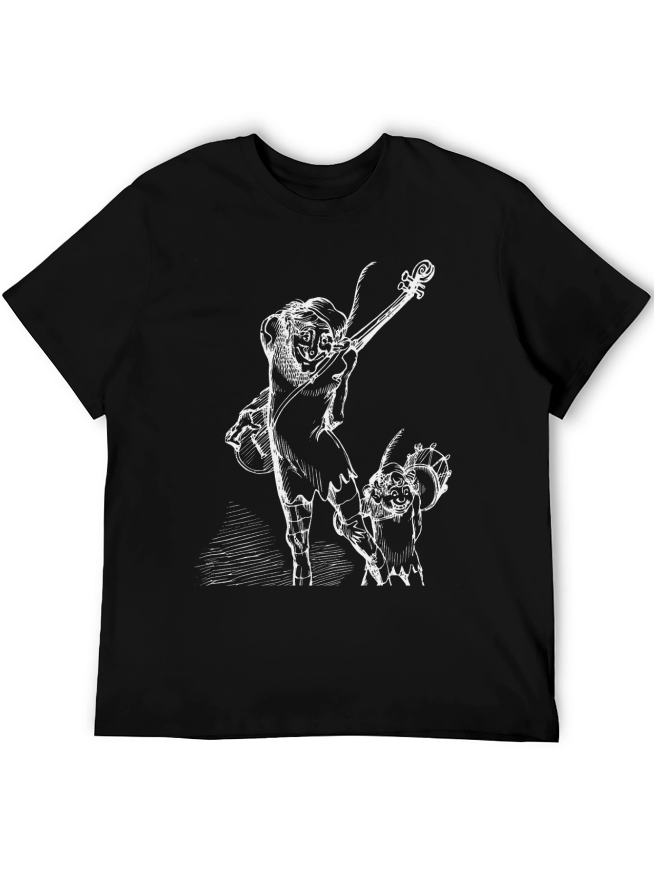 Musician Graphic Tee - Black Cotton T-Shirt
