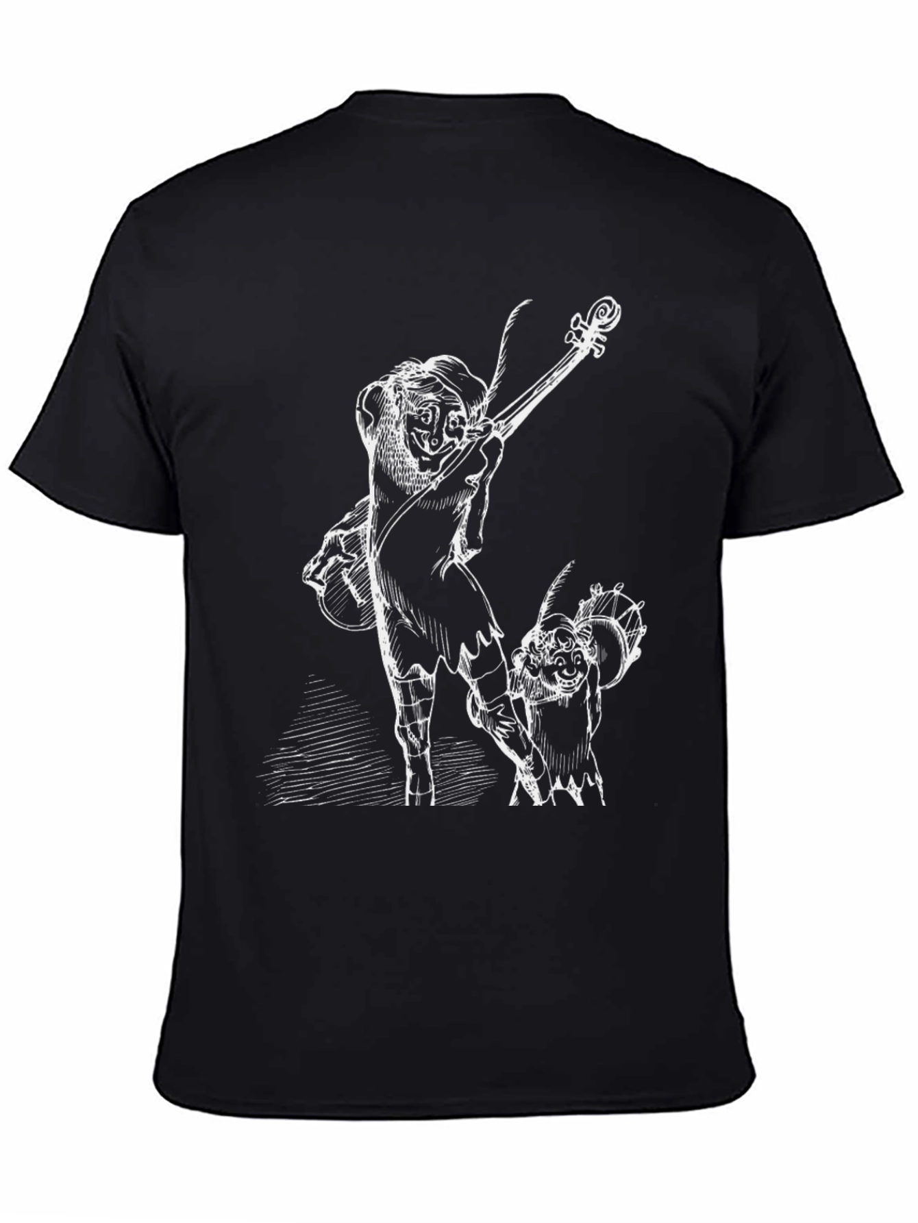 Musician Graphic Tee - Black Cotton T-Shirt