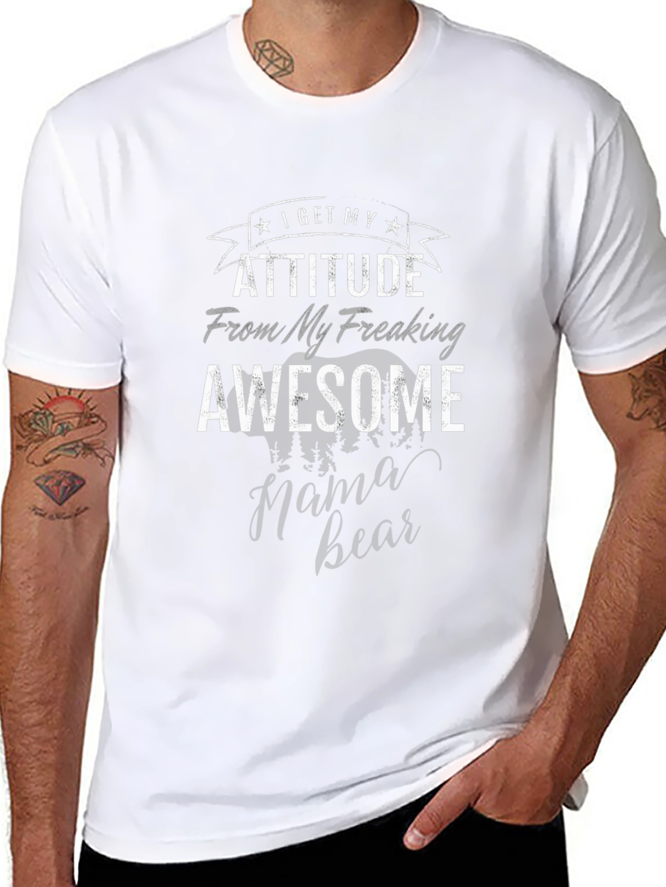 Awesome Mama Bear T-Shirt - Attitude Graphic Tee
