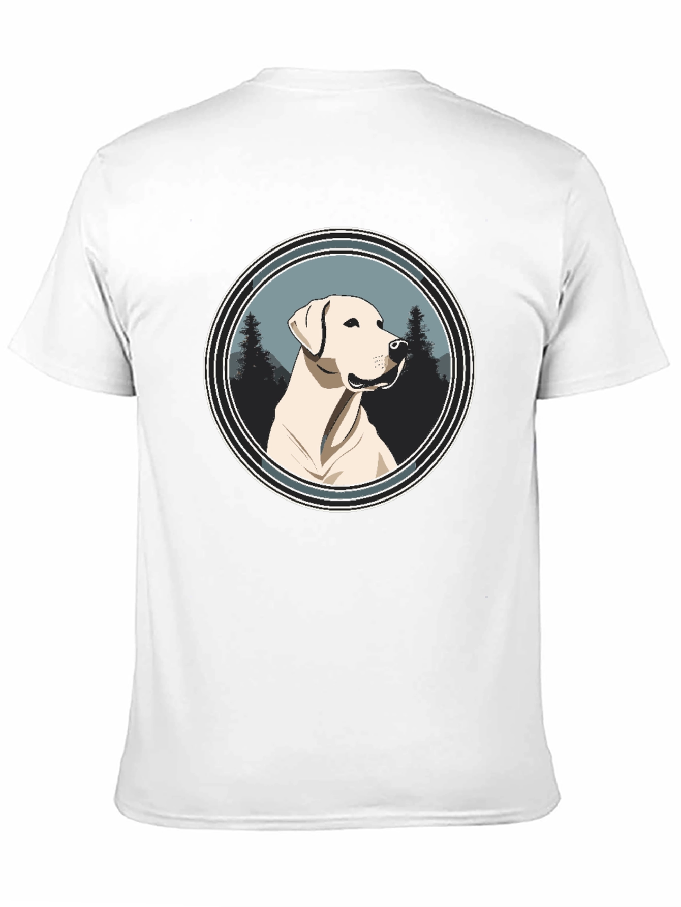 Dog Graphic Tee - Black Cotton T-Shirt