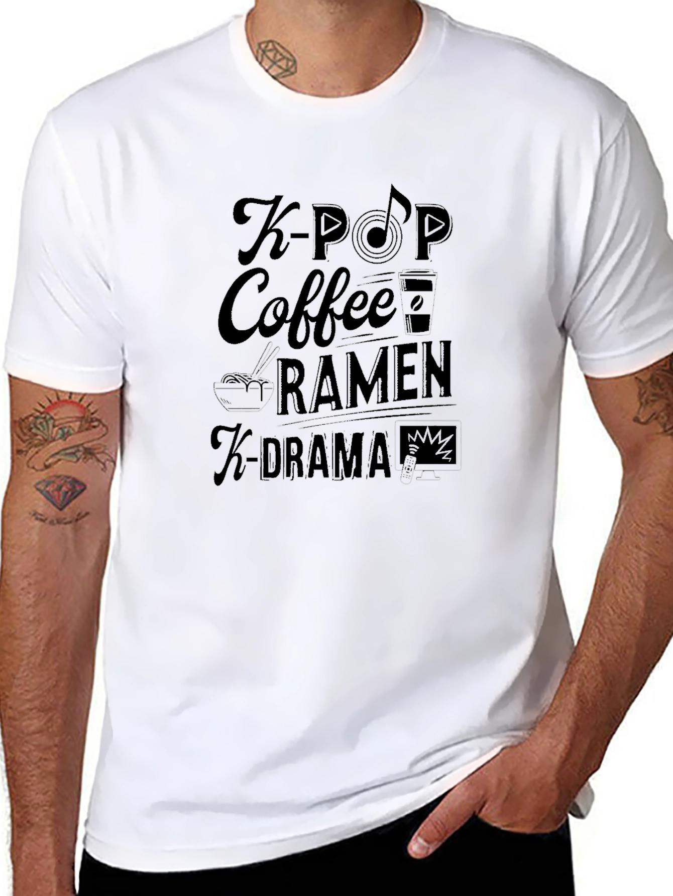 K-Pop Fan Black T-Shirt