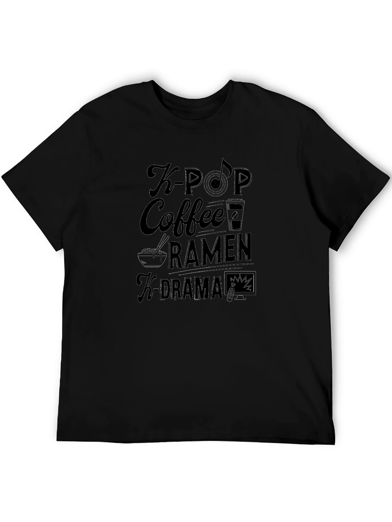 K-Pop Fan Black T-Shirt