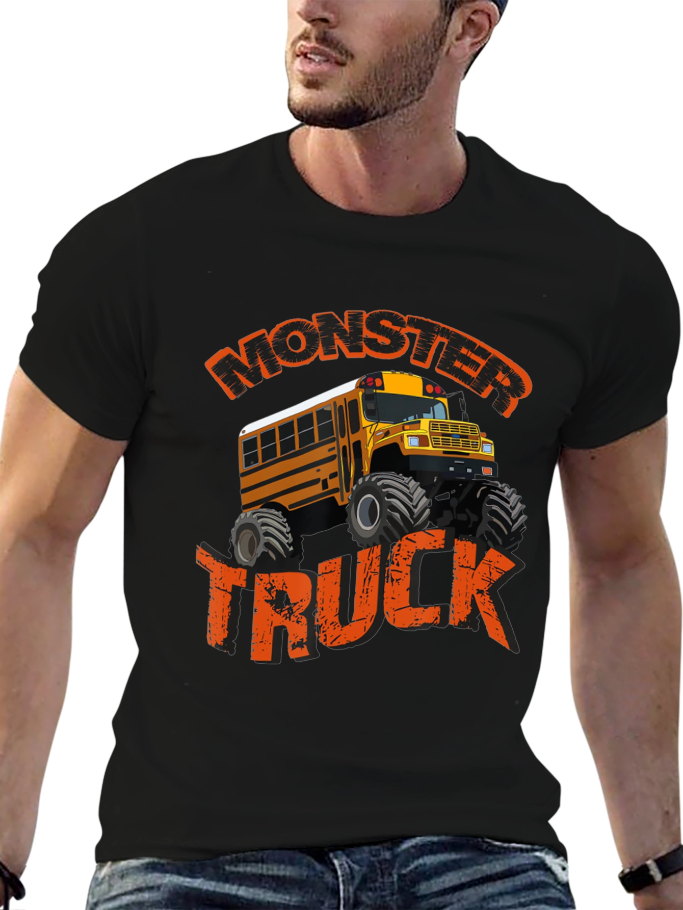 Monster Truck School Bus Graphic Tee