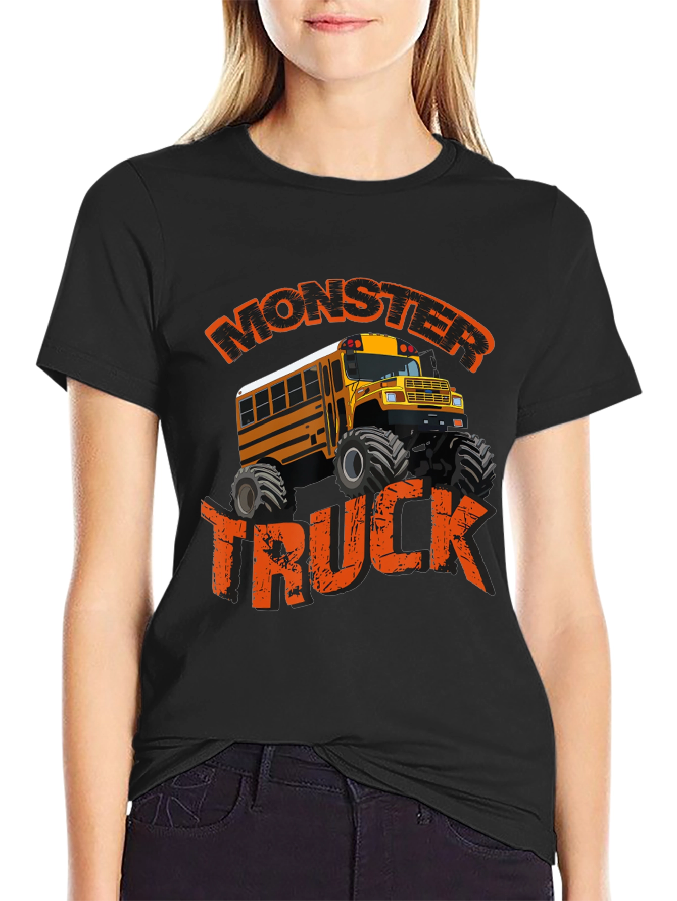Monster Truck School Bus Graphic Tee