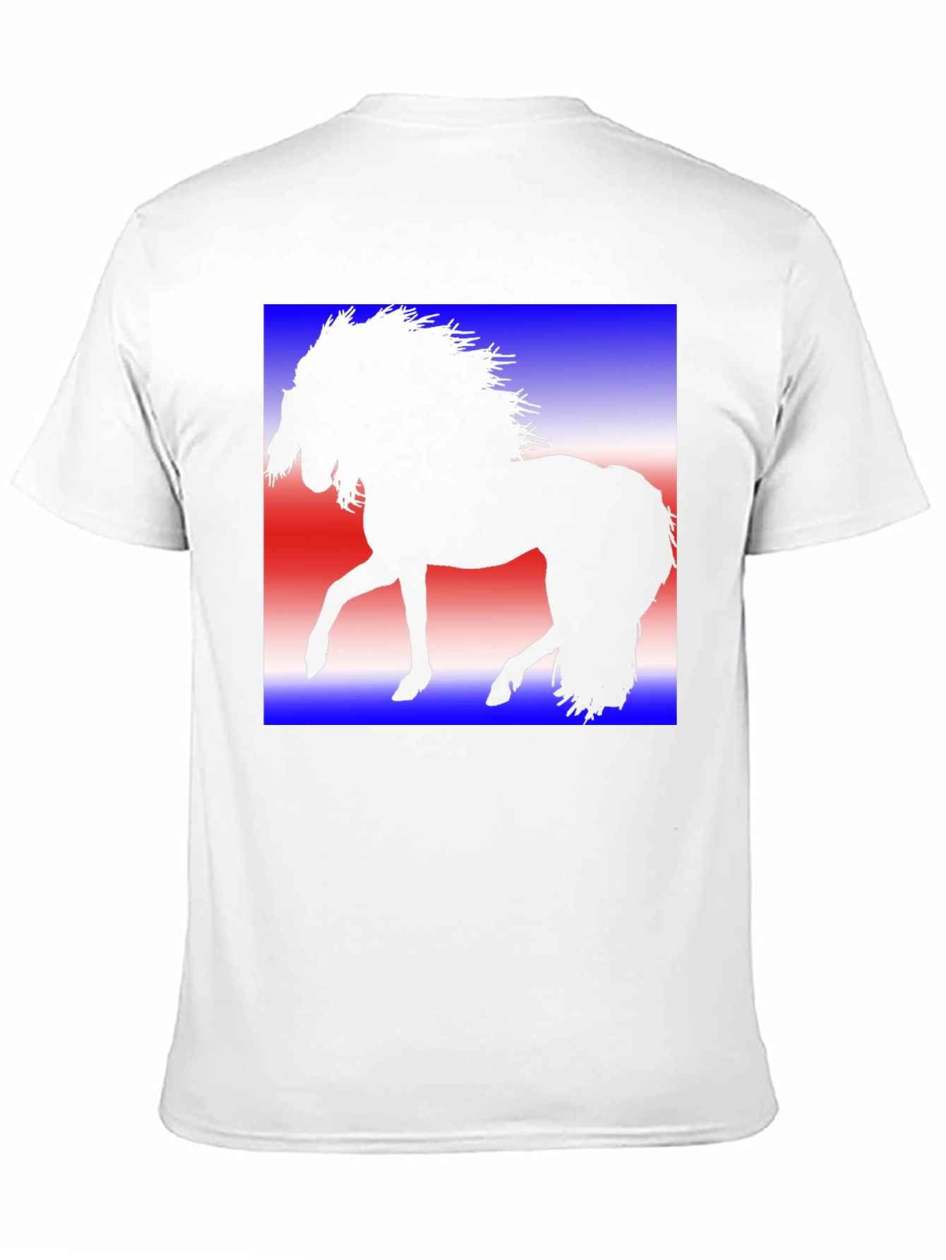 Horse Silhouette Graphic Tee - Patriotic Design