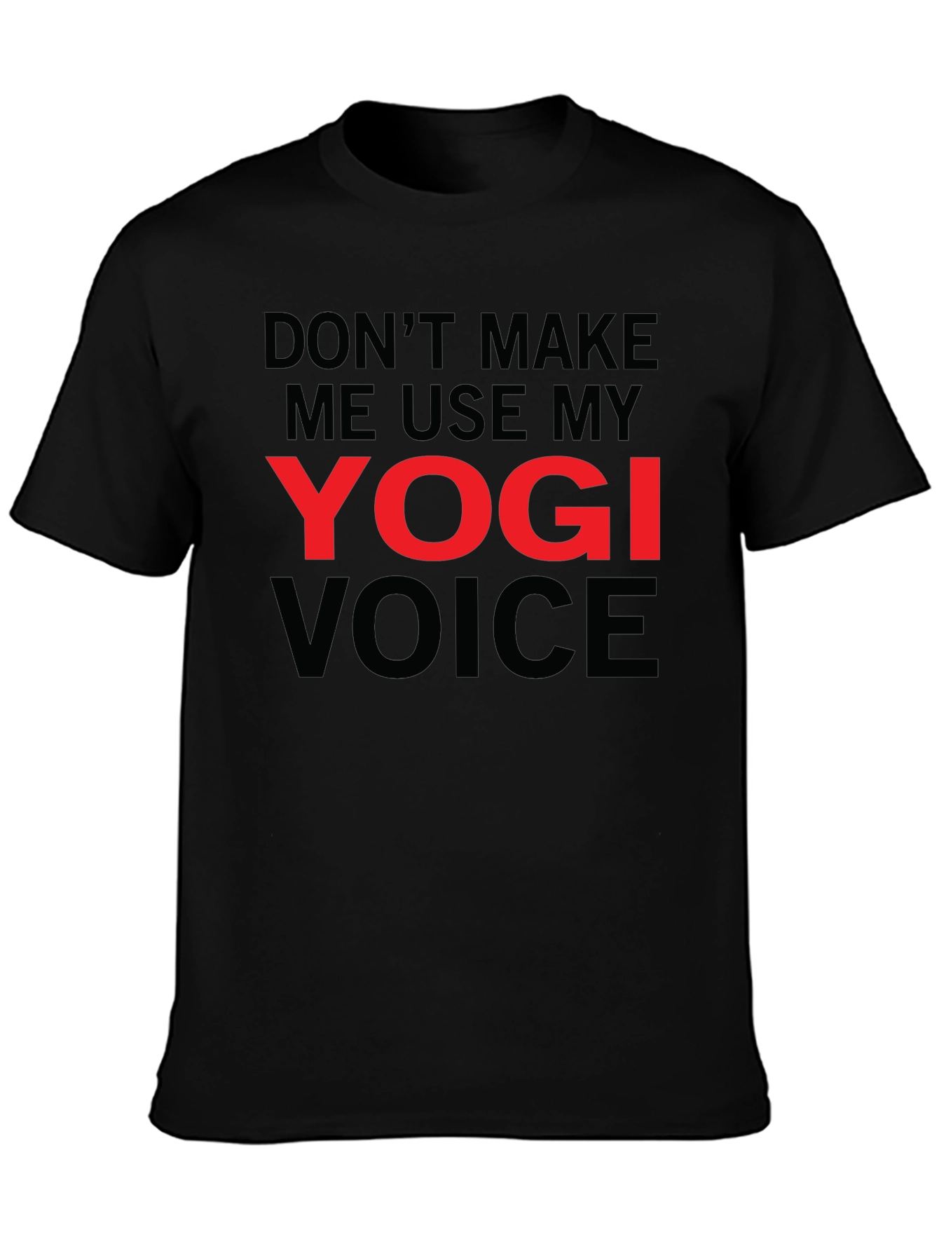 Yogi Voice Mens Black Graphic T-Shirt