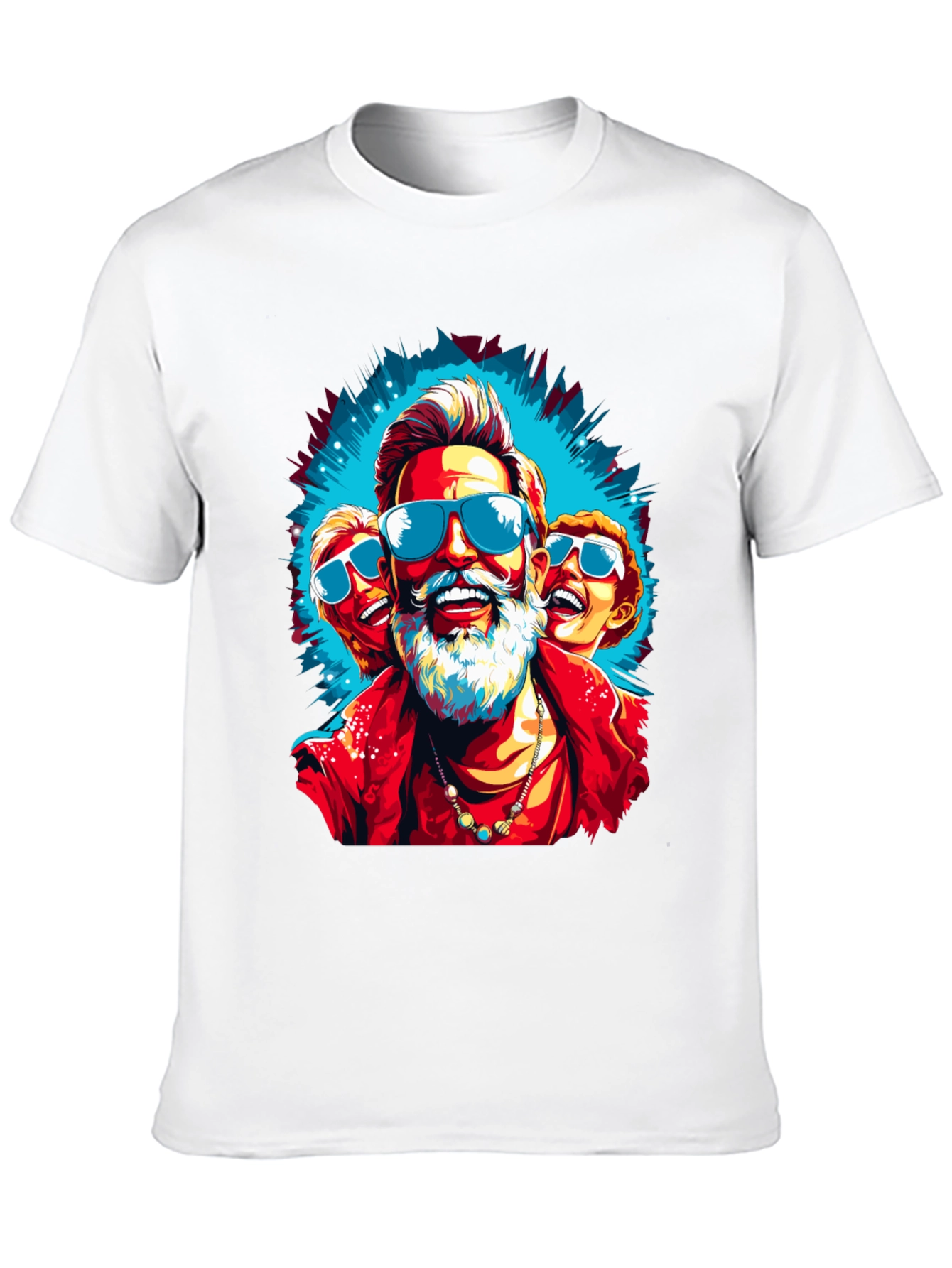 Funky Santa Graphic Tee - Cool Holiday Style