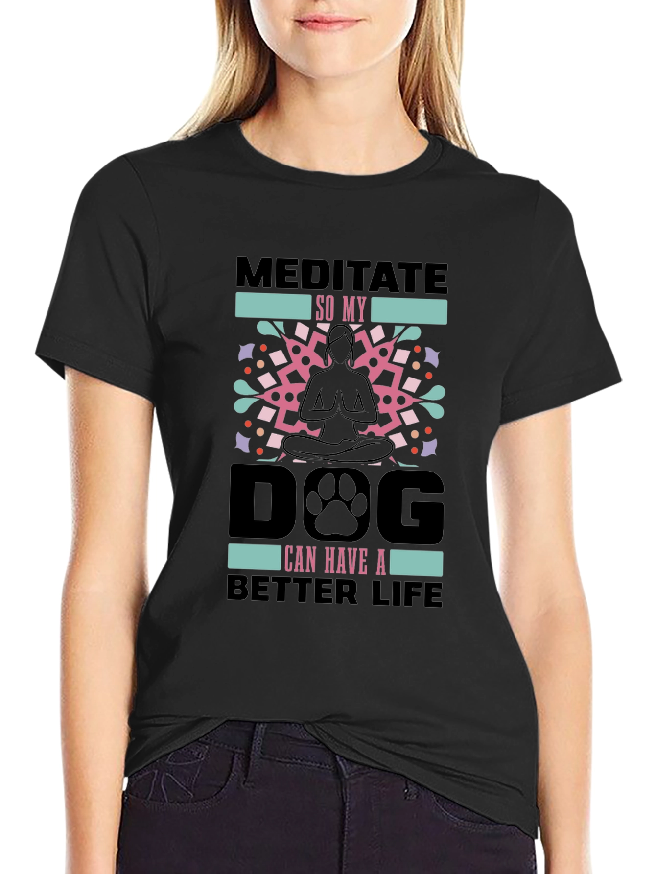 Meditate Dog Life Tee - Yoga Lovers Shirt