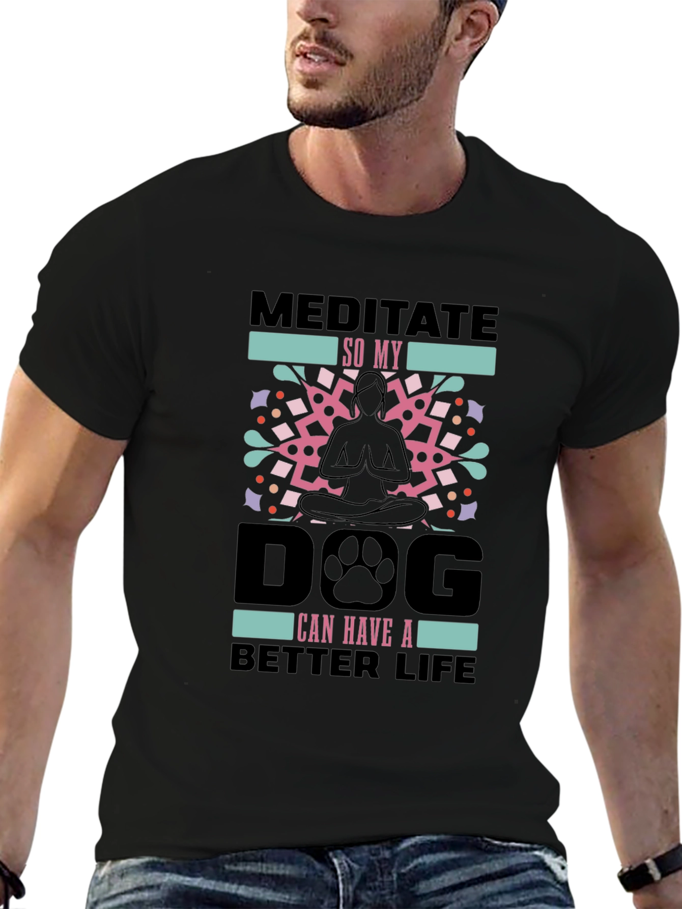 Meditate Dog Life Tee - Yoga Lovers Shirt