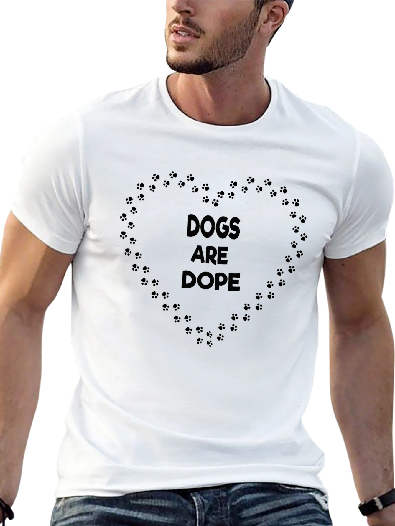 Dogs Are Dope Black Graphic Tee for Men