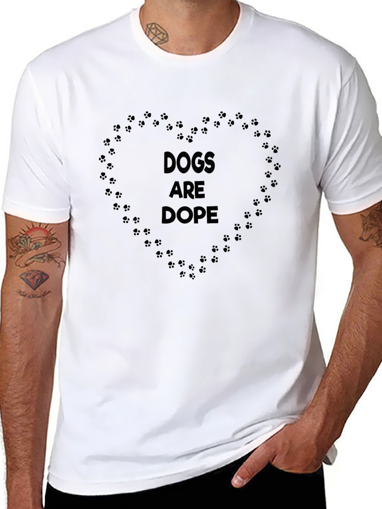 Dogs Are Dope Black Graphic Tee for Men