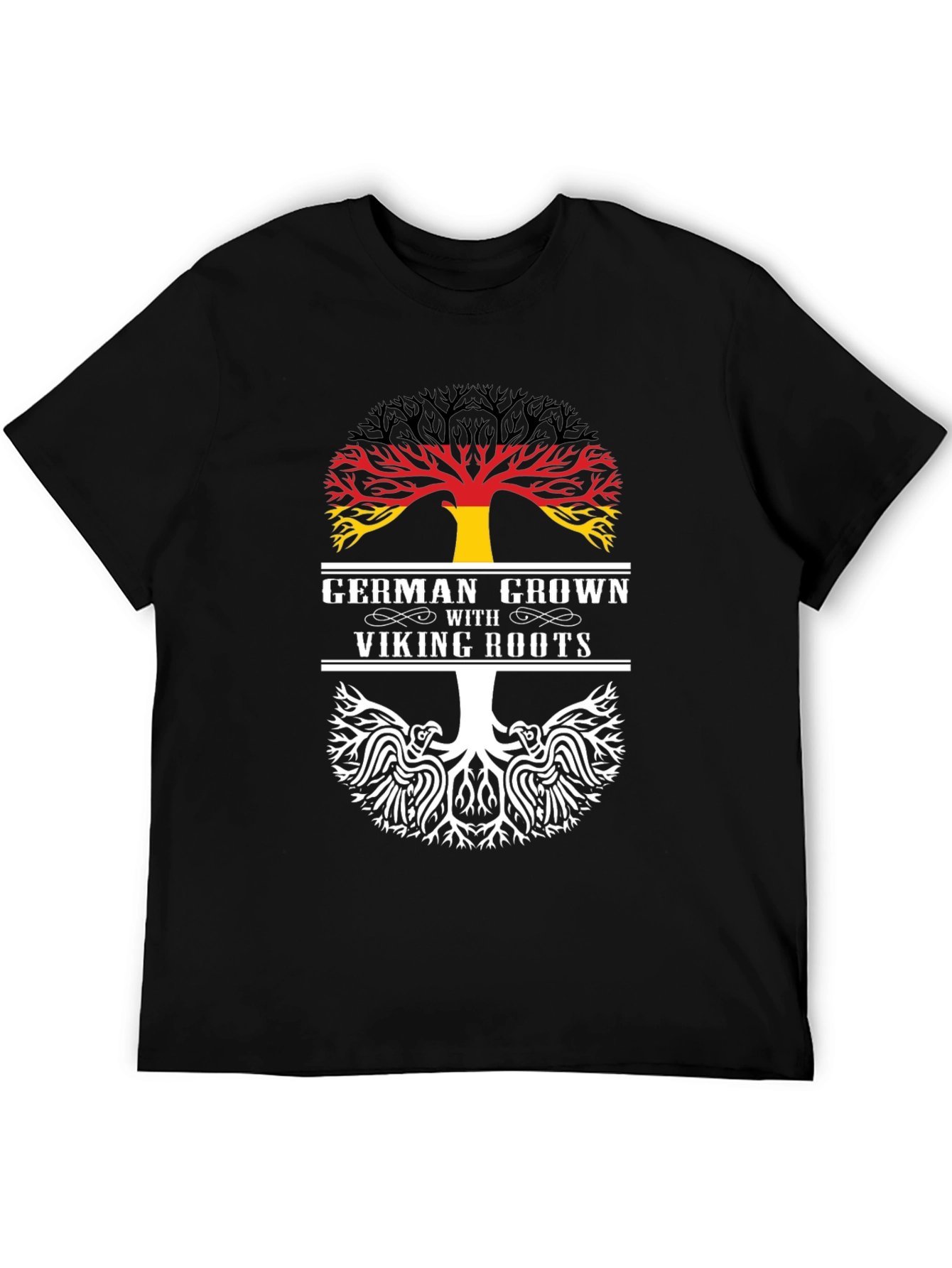 German Grown Viking Roots Graphic Tee - Black