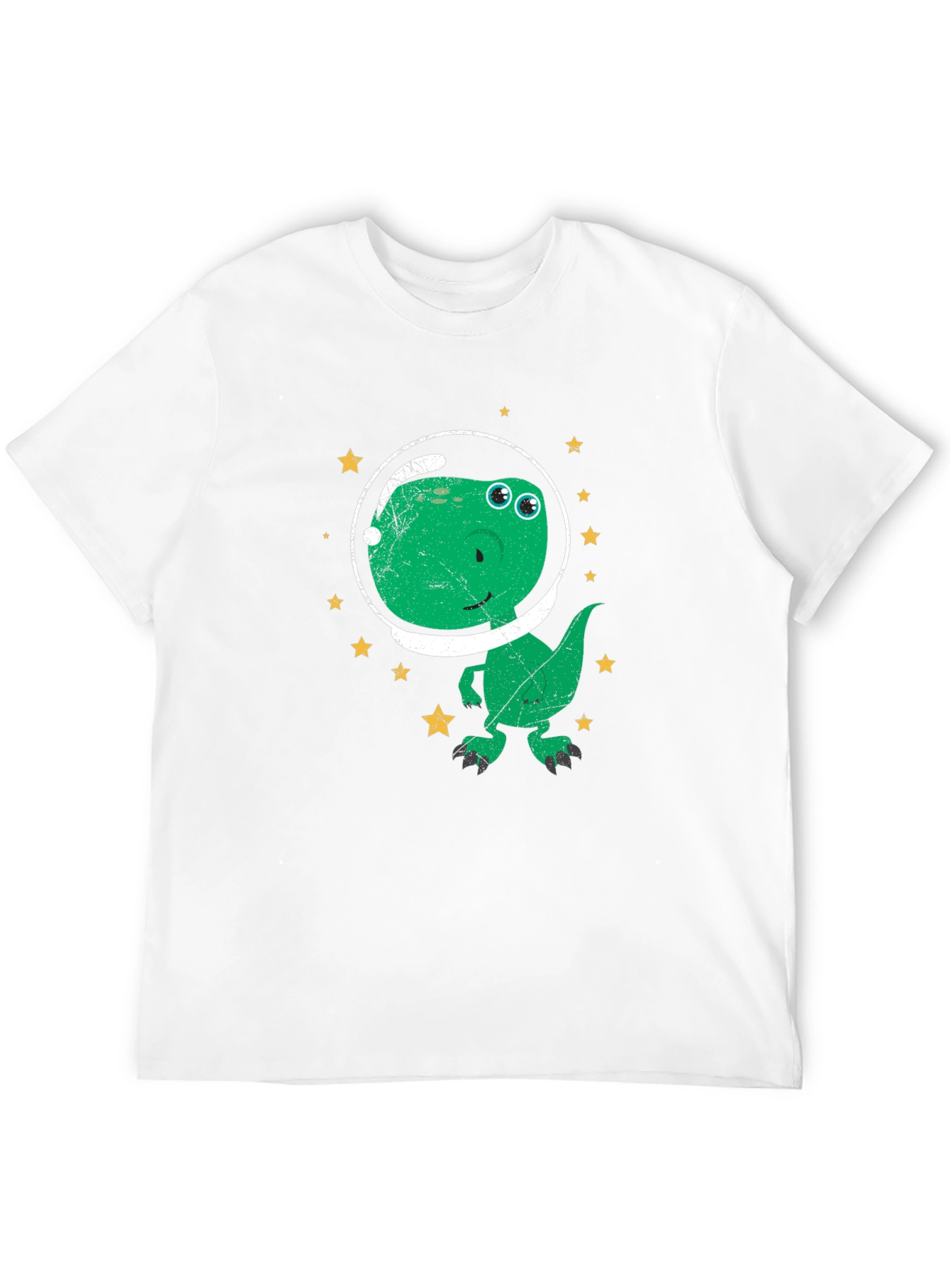 Dino Astronaut T-Shirt - Green Dinosaur in Space