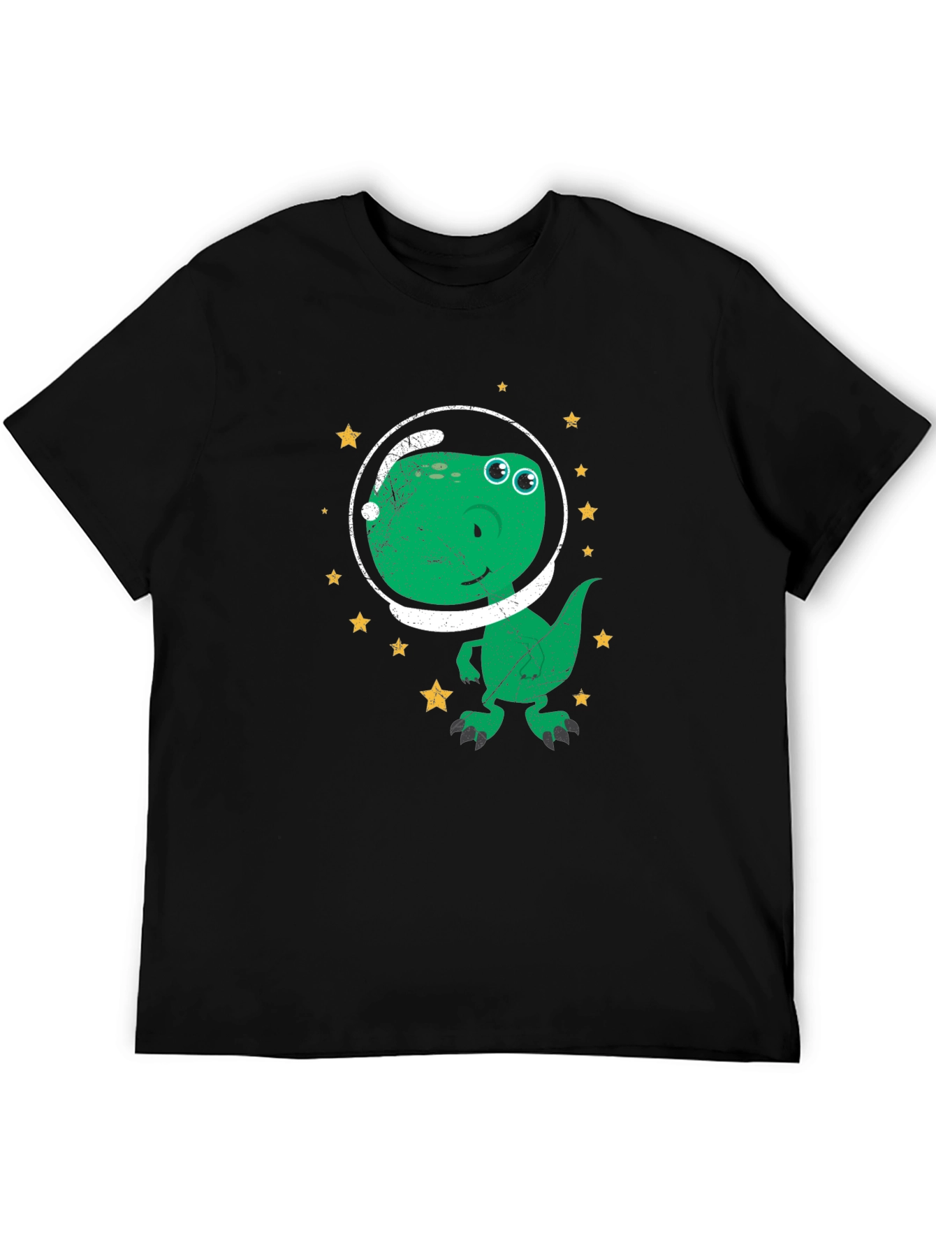 Dino Astronaut T-Shirt - Green Dinosaur in Space