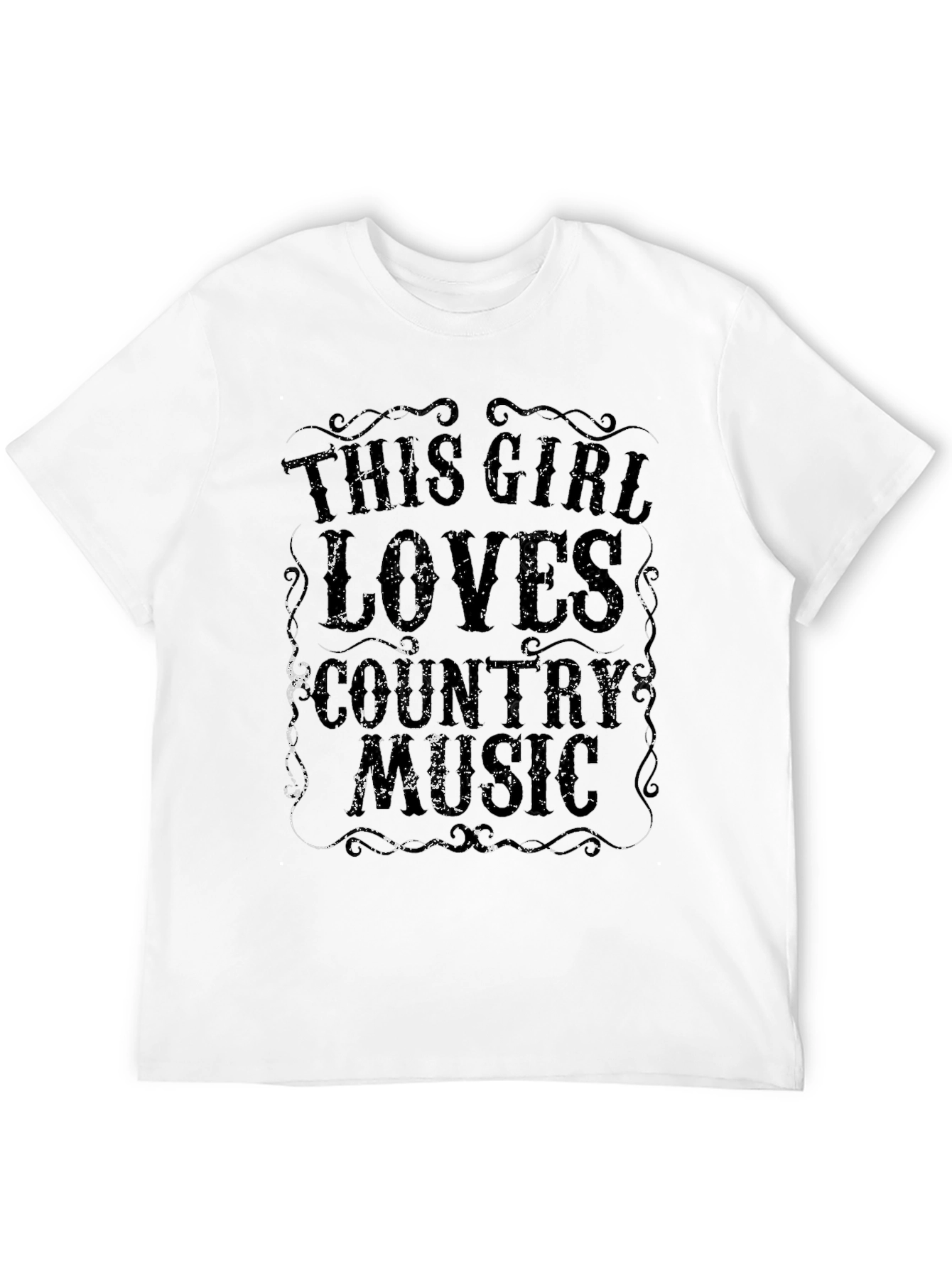 Country Music Lover T-Shirt - Black