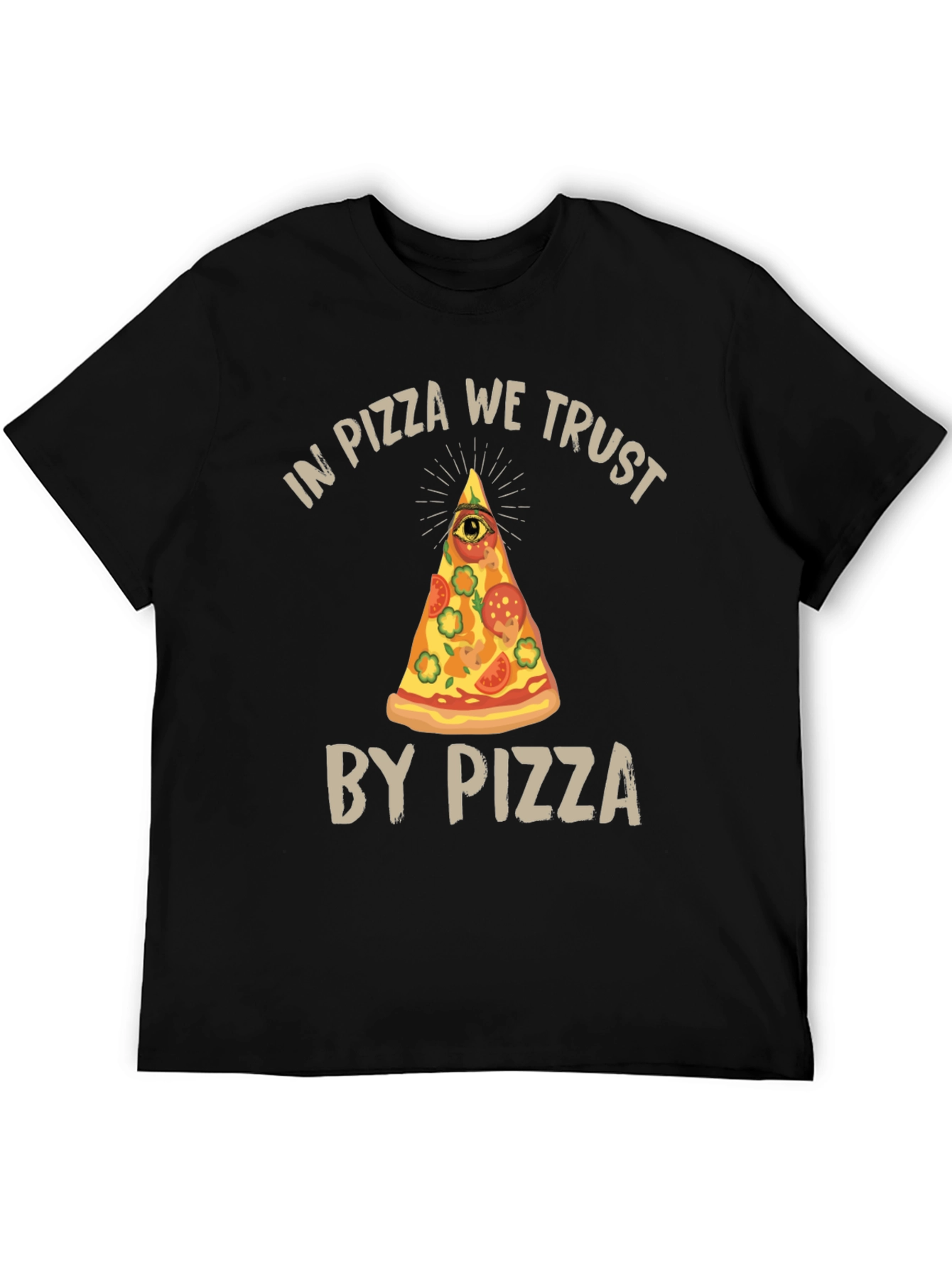 Pizza T-Shirt: In Pizza We Trust Funny Graphic Tee