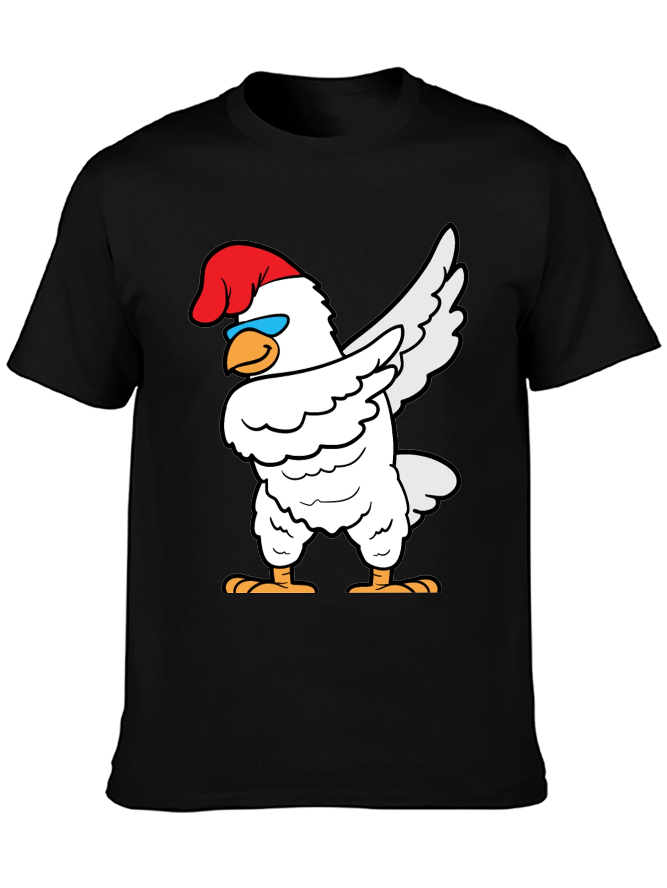 Dabbing Chicken Graphic Tee - Funny Bird T-Shirt