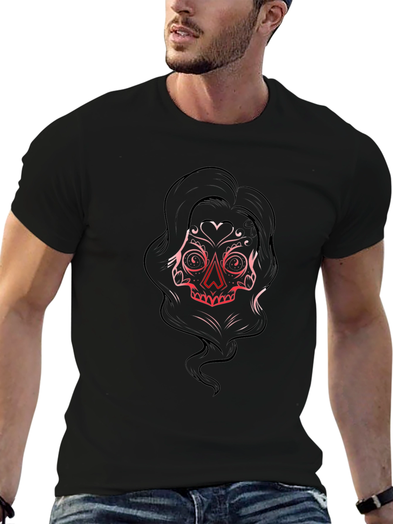 Sugar Skull T-Shirt - Day of the Dead Style