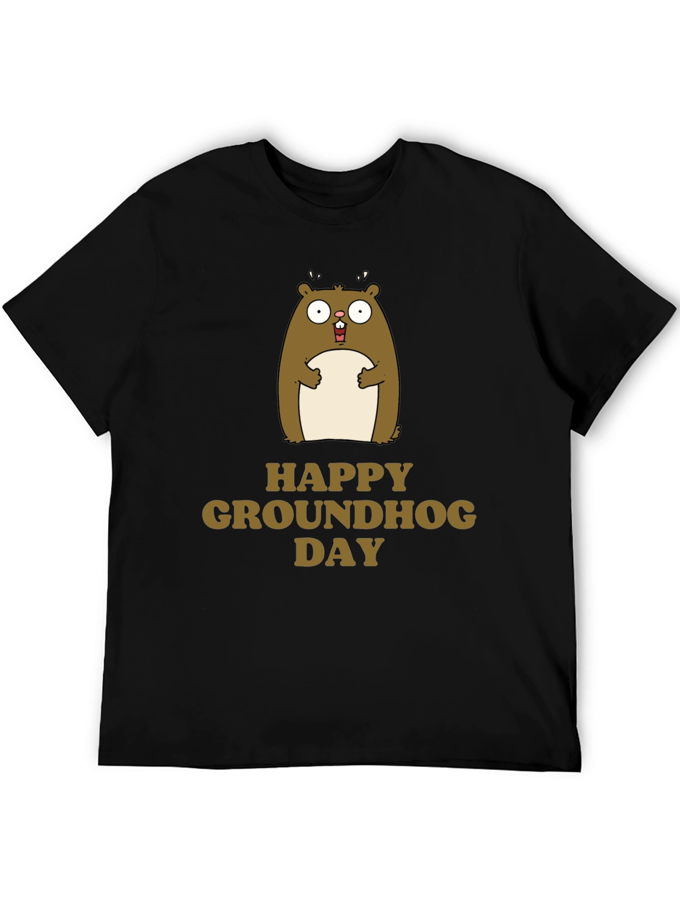Happy Groundhog Day T-Shirt Cute Marmot Graphic Tee