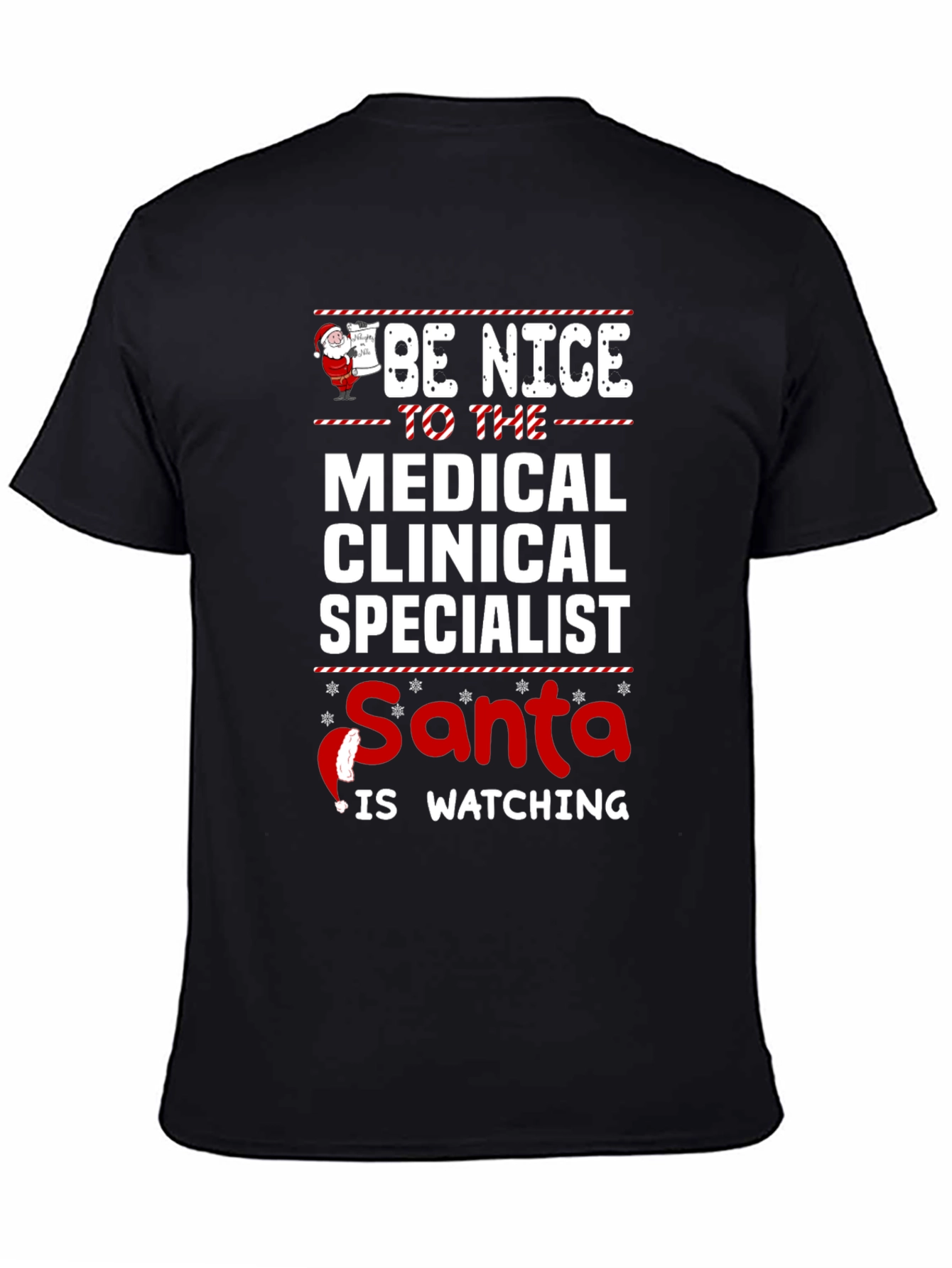 Medical Clinical Specialist Santa Watching T-Shirt