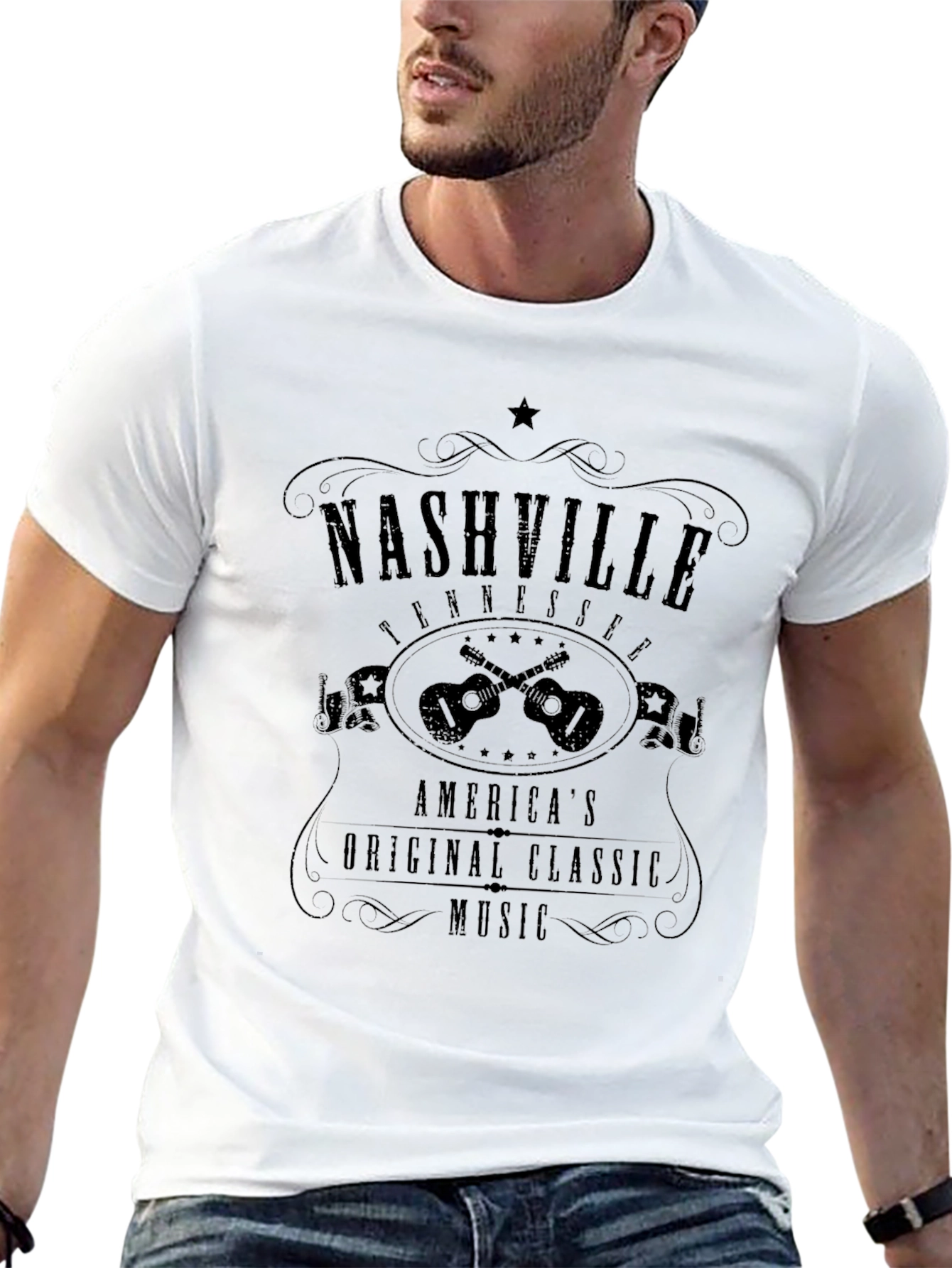 Nashville Tennessee Music Graphic T-Shirt