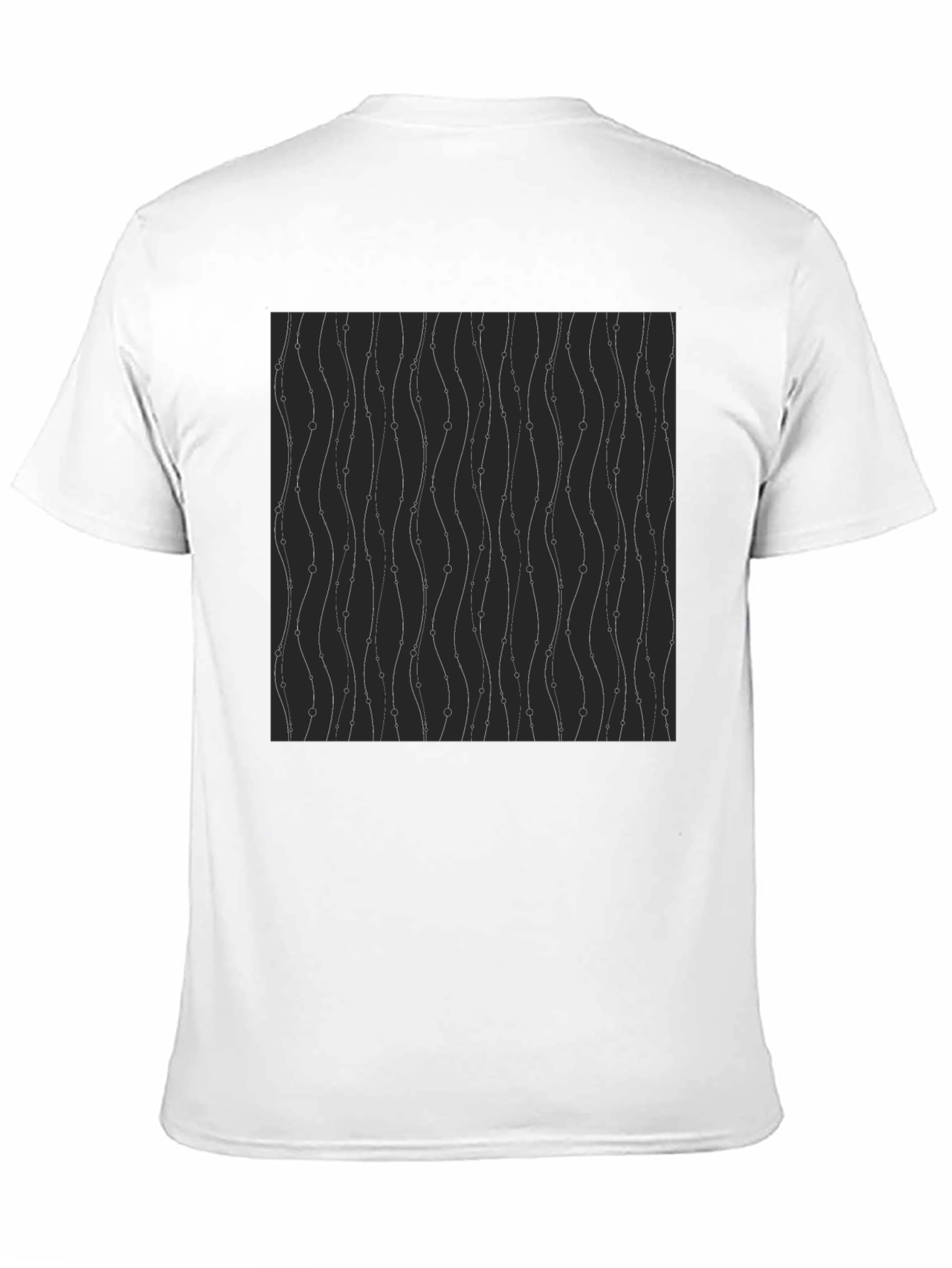 Modern Wavy Line Pattern Tee - Stylish Everyday Wear