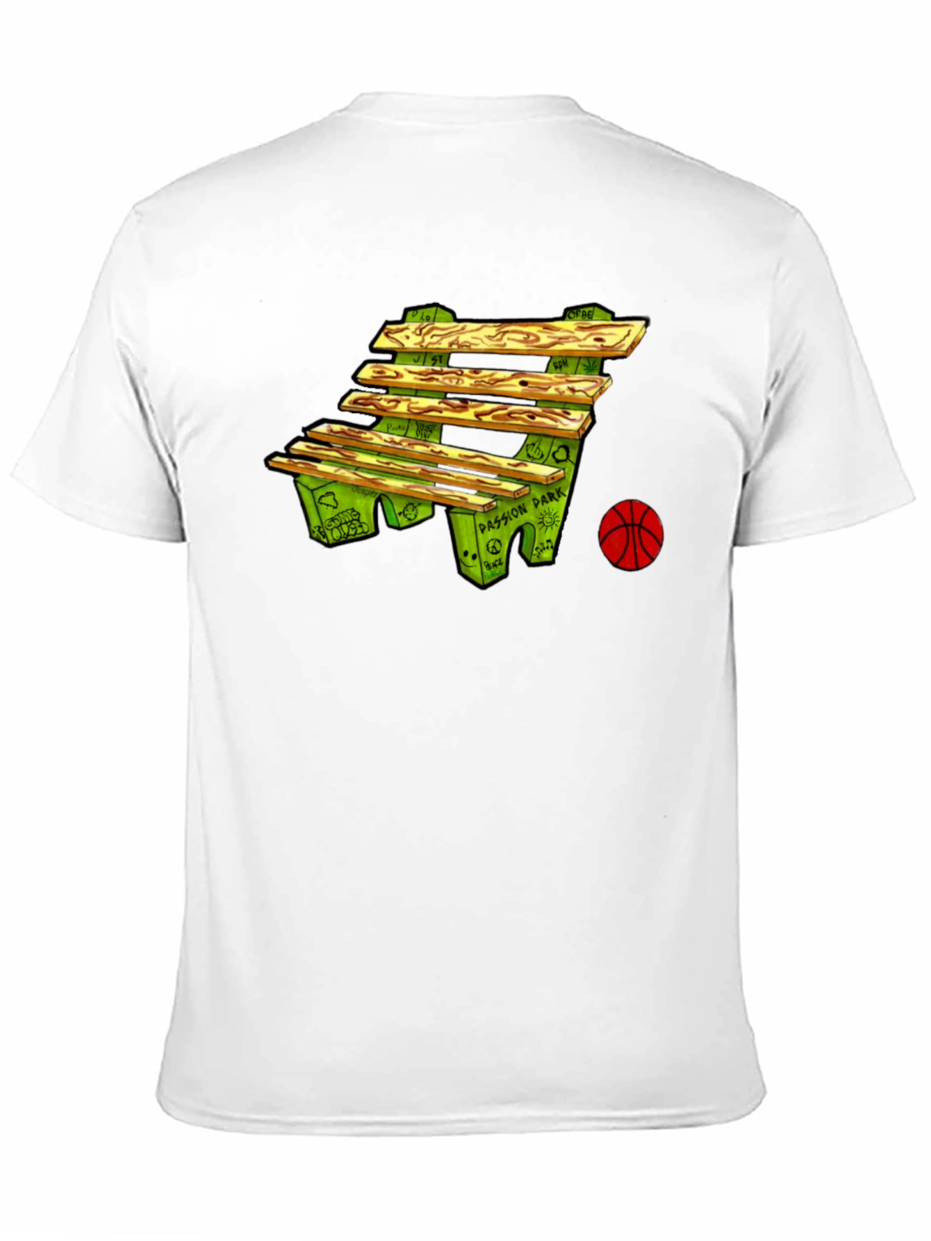 Bench & Basketball Graphic Tee - Passion Park Design