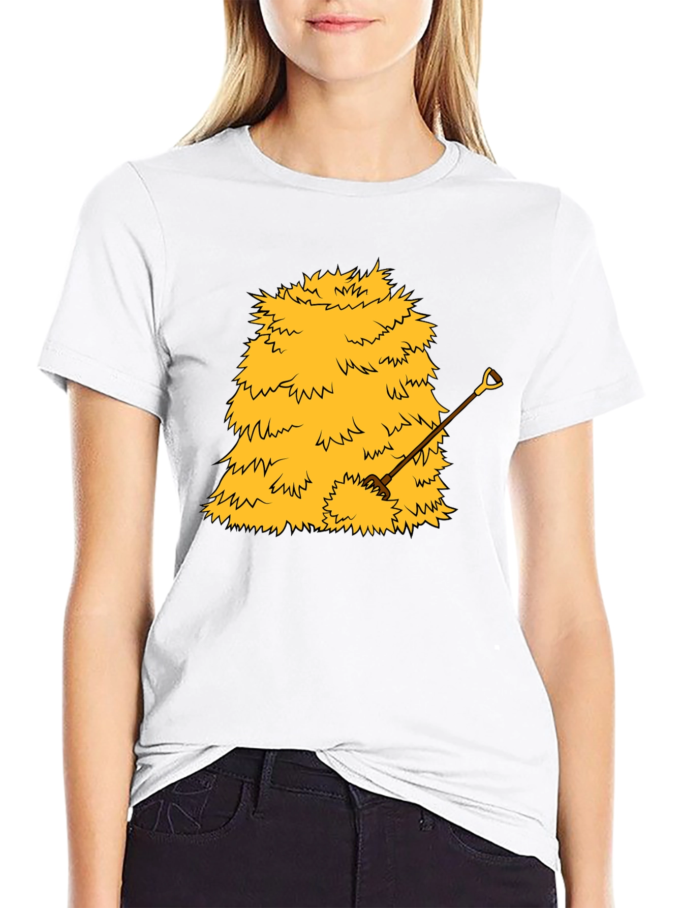 Haystack & Shovel Graphic Tee - Novelty Black T-Shirt