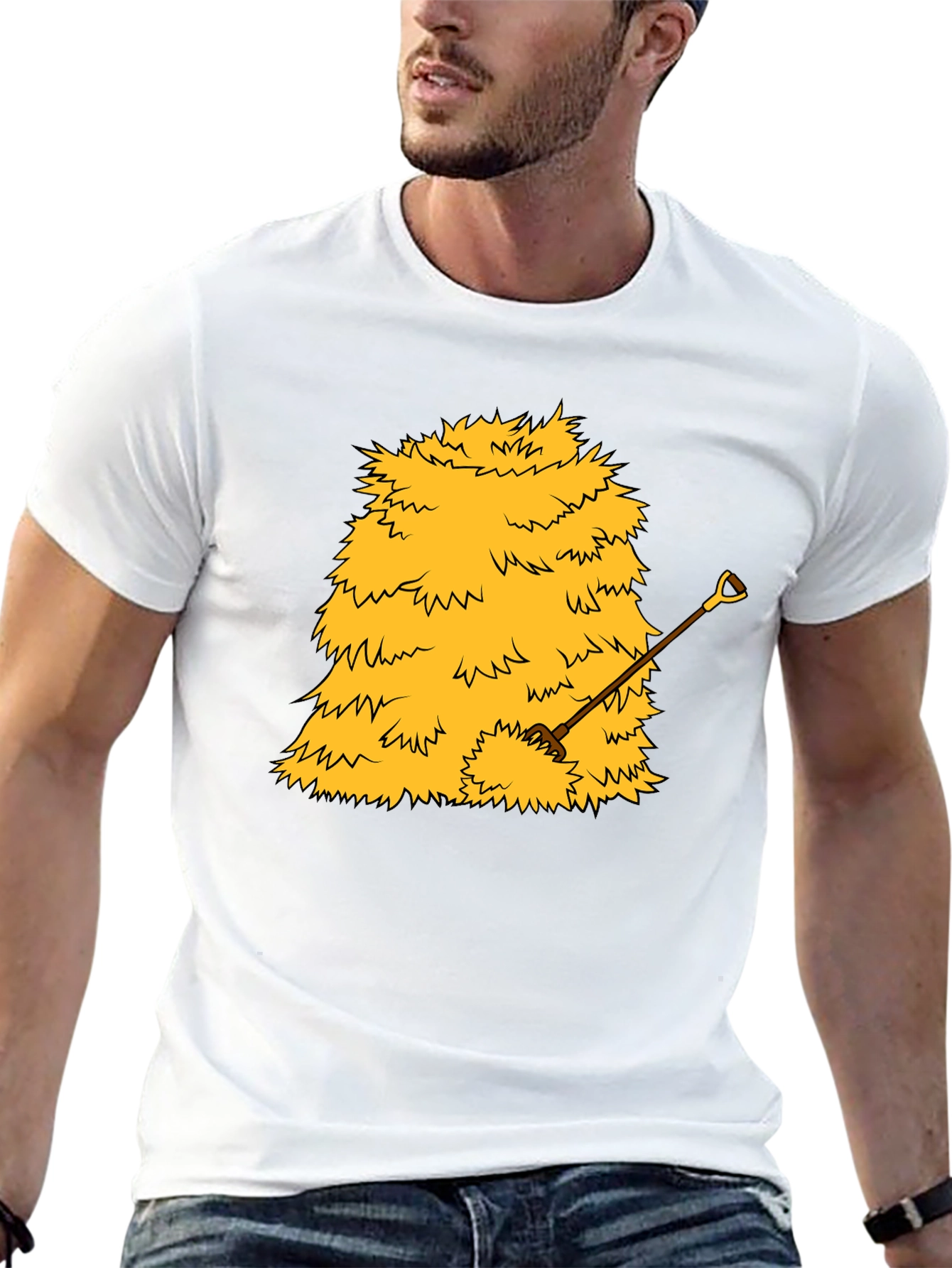 Haystack & Shovel Graphic Tee - Novelty Black T-Shirt