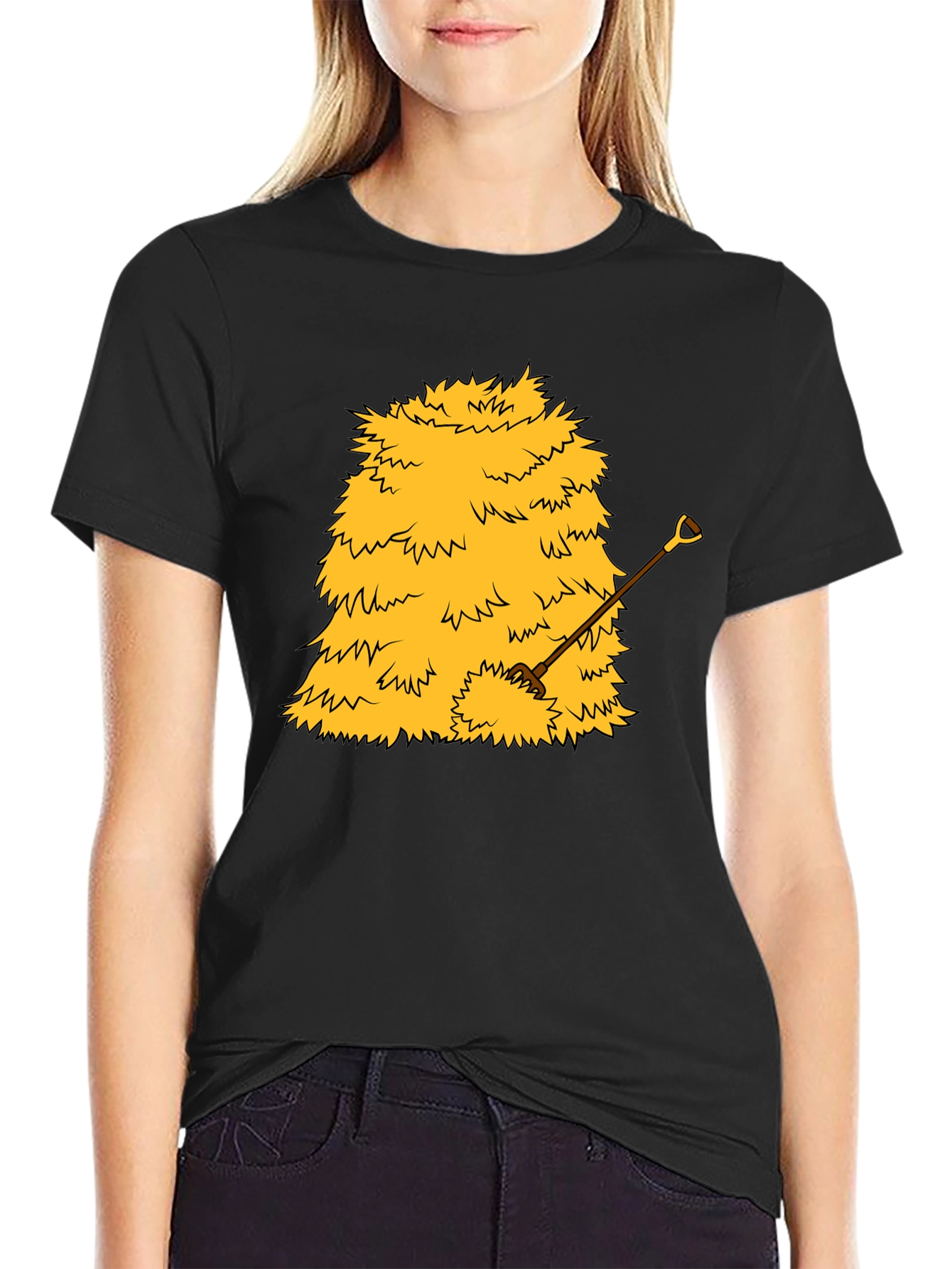 Haystack & Shovel Graphic Tee - Novelty Black T-Shirt
