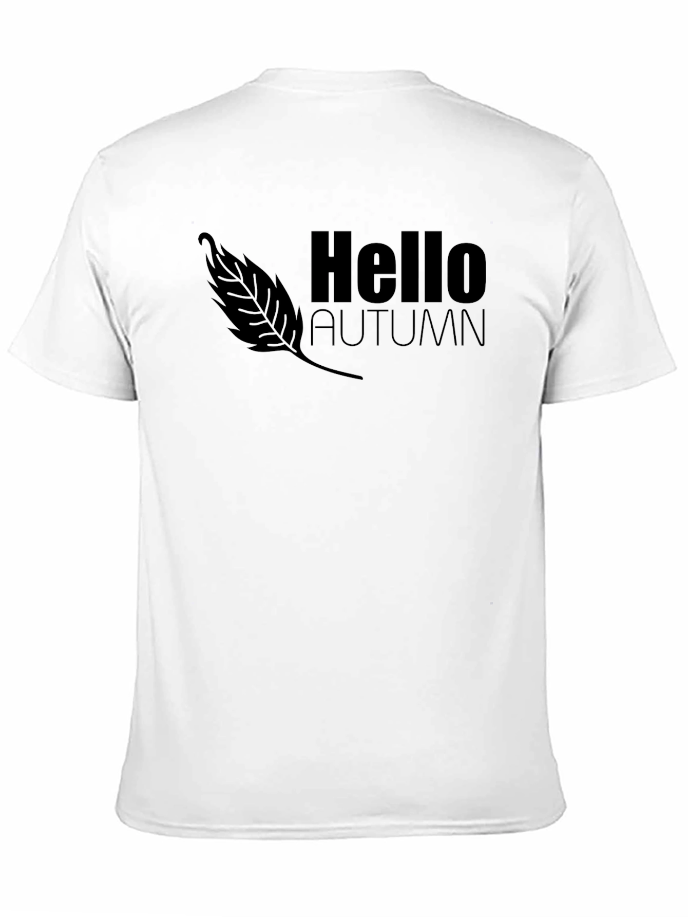 Hello Autumn Black Graphic Tee