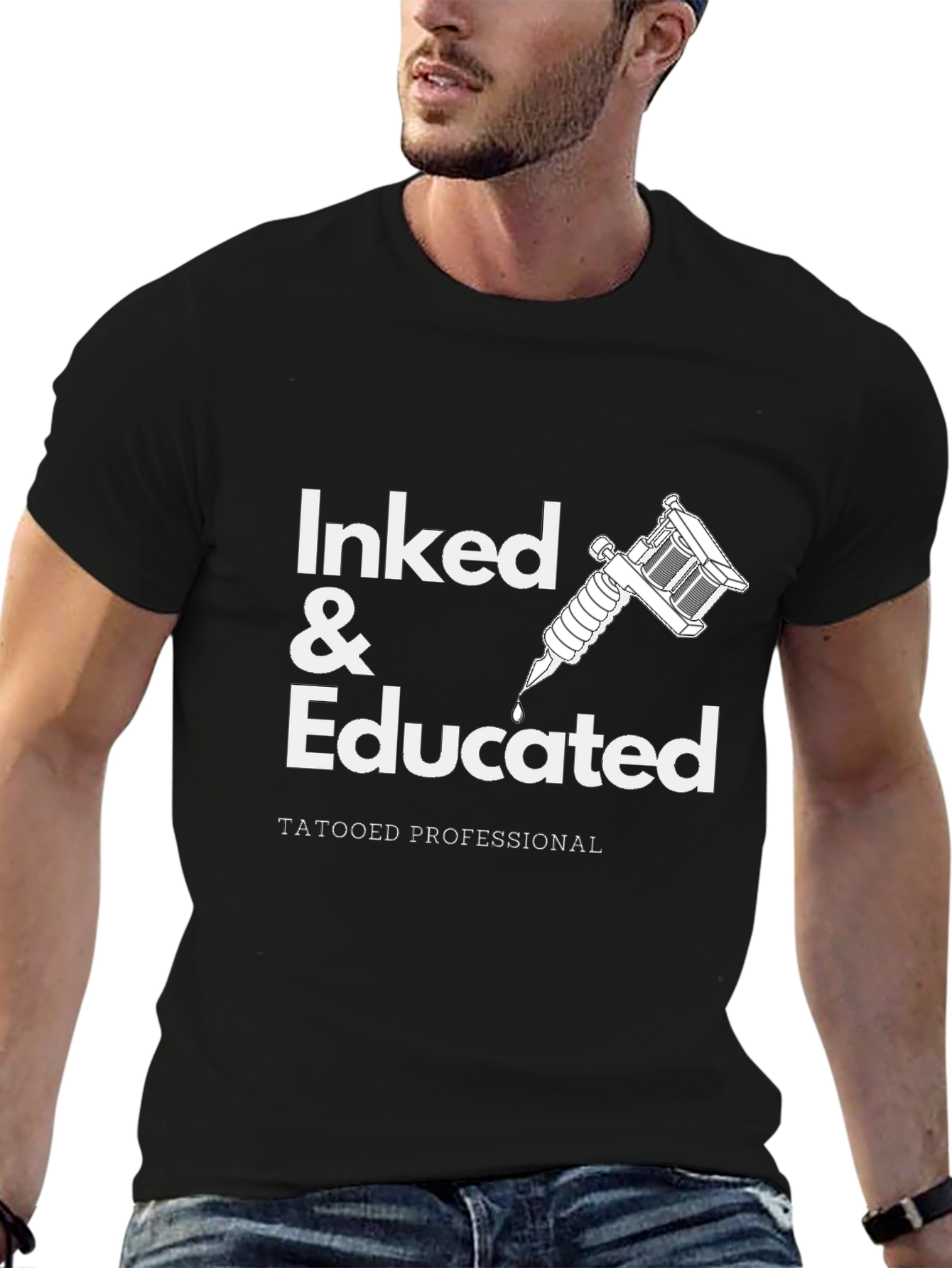 Inked & Educated Tattooed Professional Graphic T-Shirt