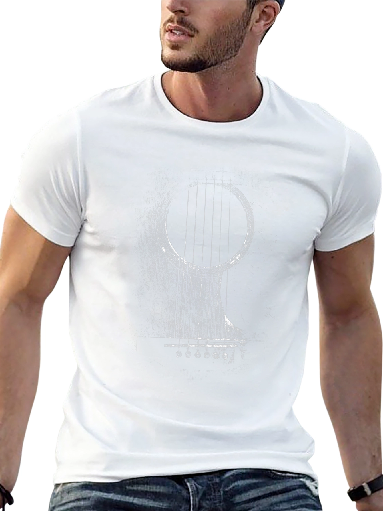 Acoustic Guitar Graphic Tee - Black