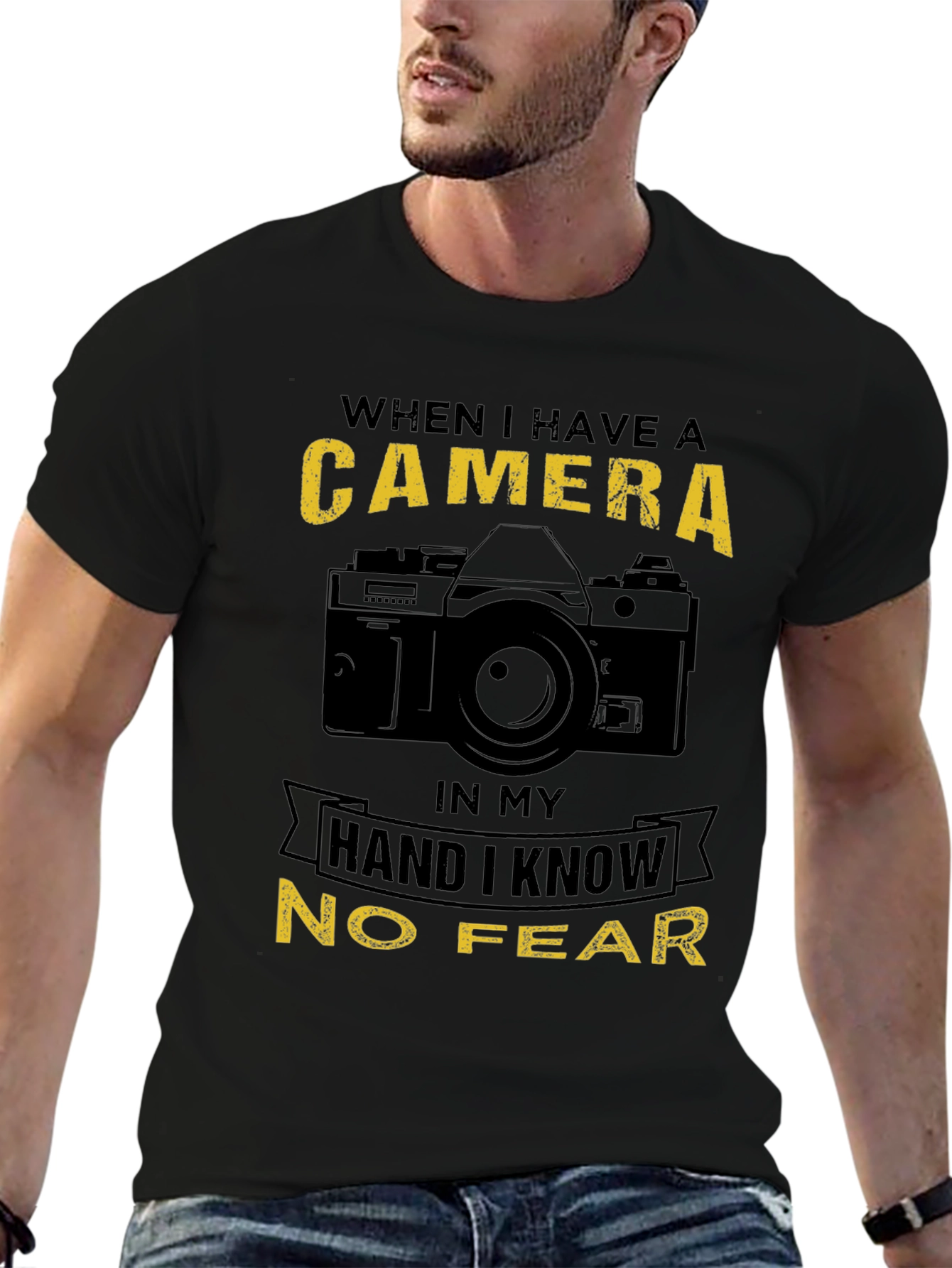 Camera Lover T-Shirt - No Fear Photographer Tee