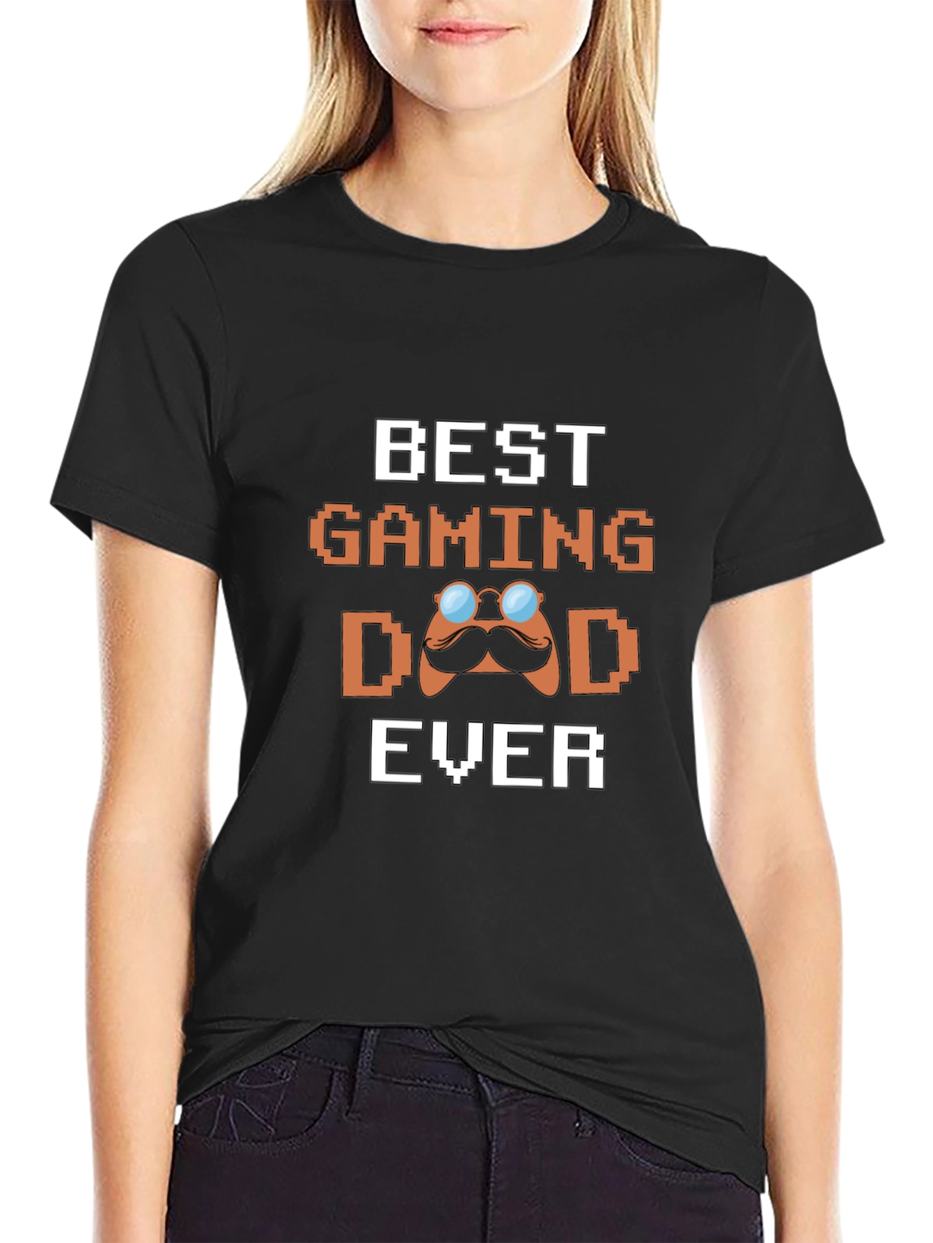 Best Gaming Dad Ever Black T-Shirt