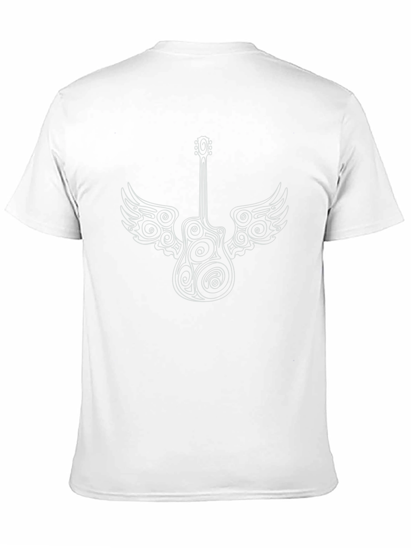 Black Guitar Wings Graphic Tee