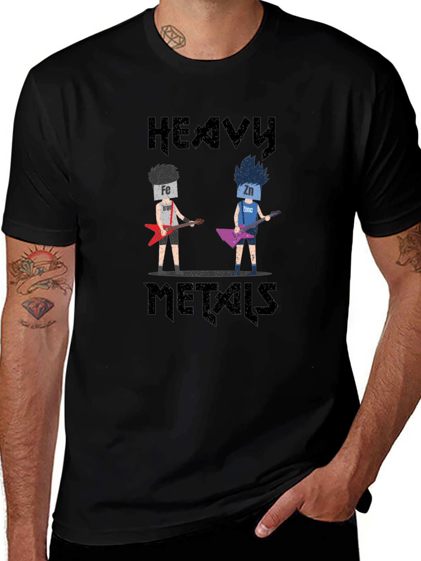 Heavy Metals T-Shirt - Rock Band Periodic Table