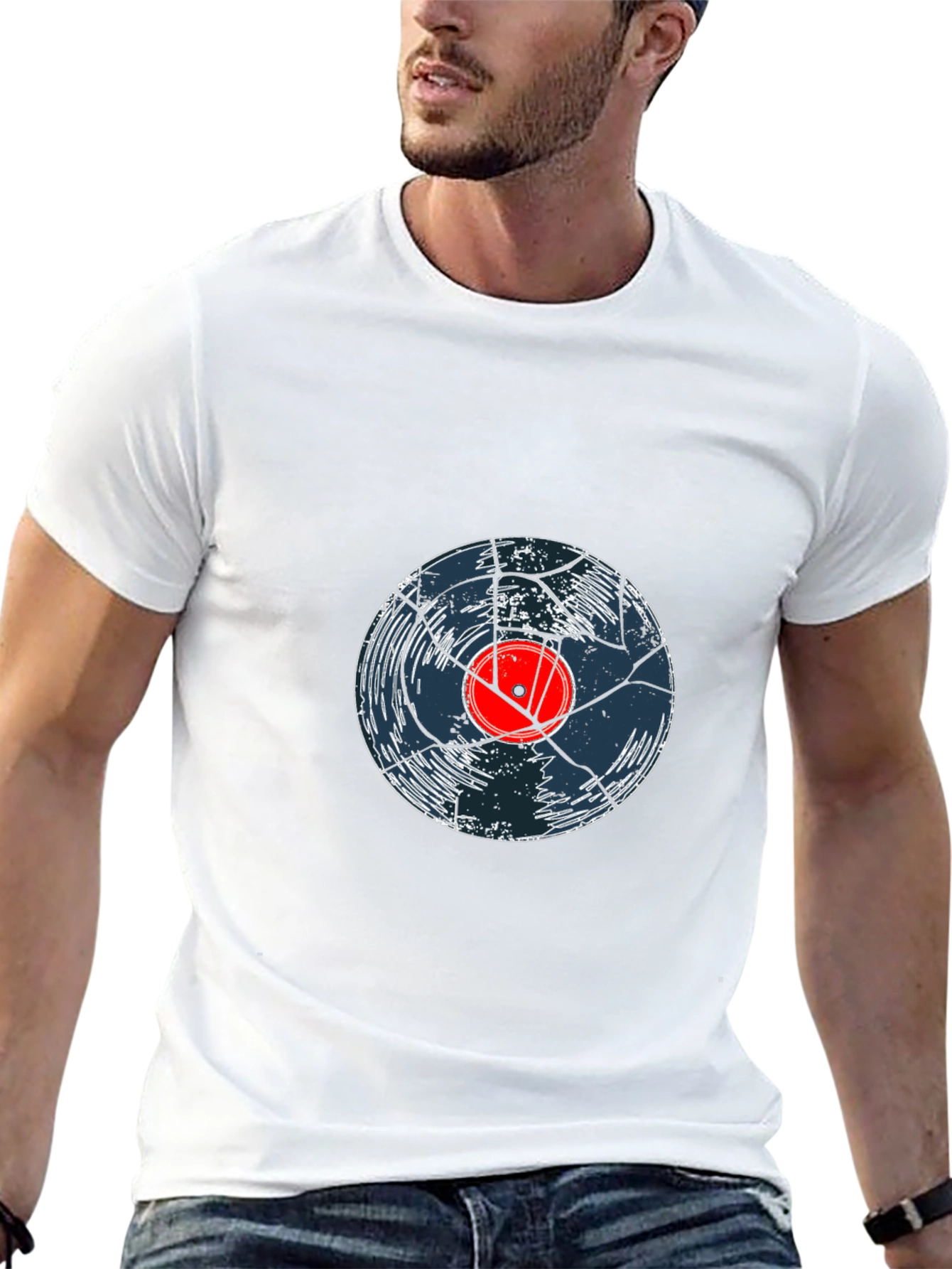 Cracked Vinyl Record Graphic Tee