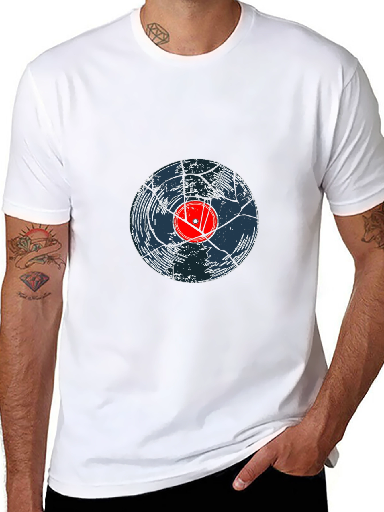 Cracked Vinyl Record Graphic Tee