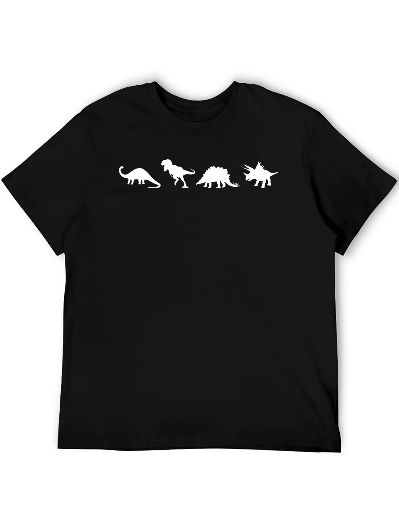 Dinosaur Silhouette Graphic Tee - Black