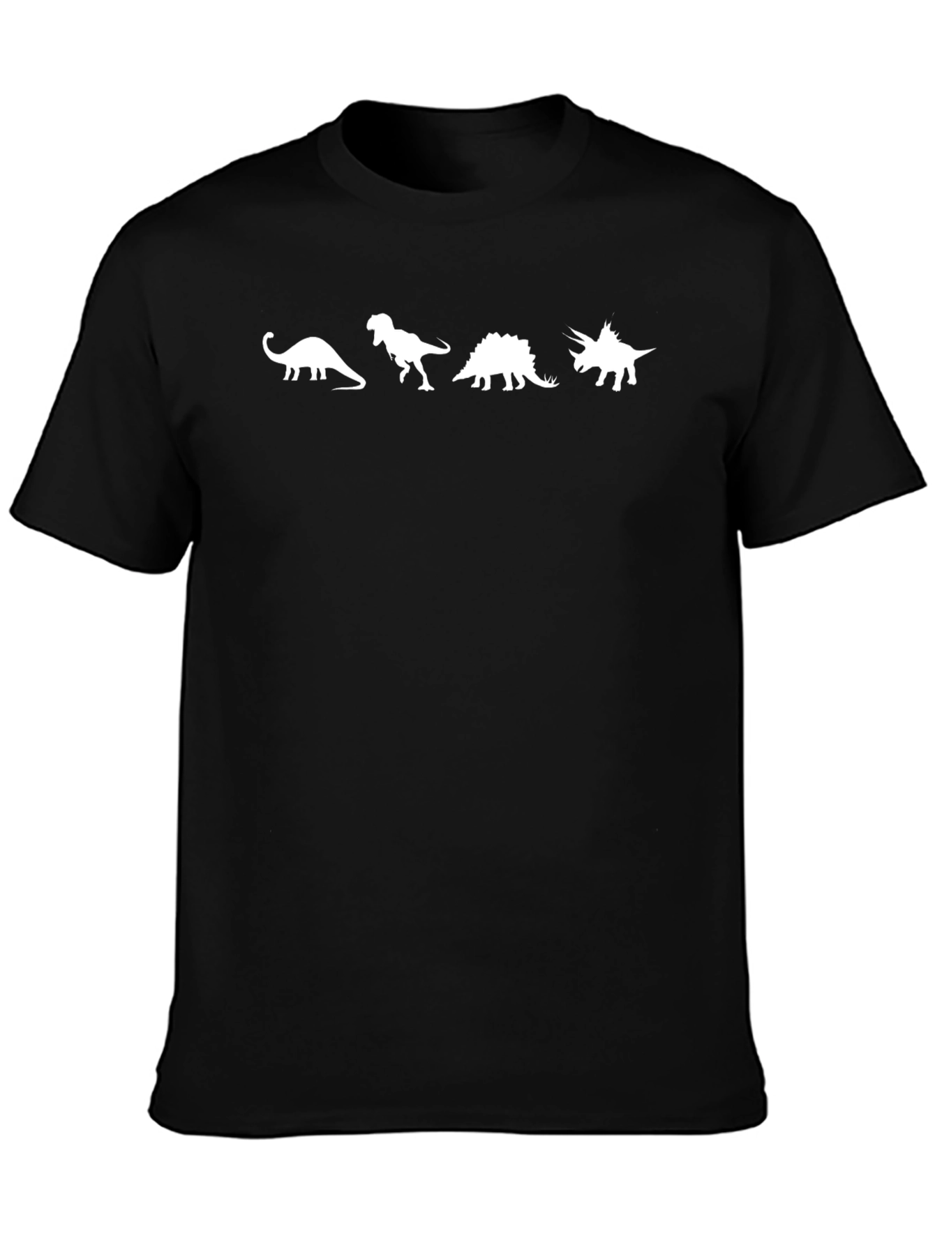 Dinosaur Silhouette Graphic Tee - Black