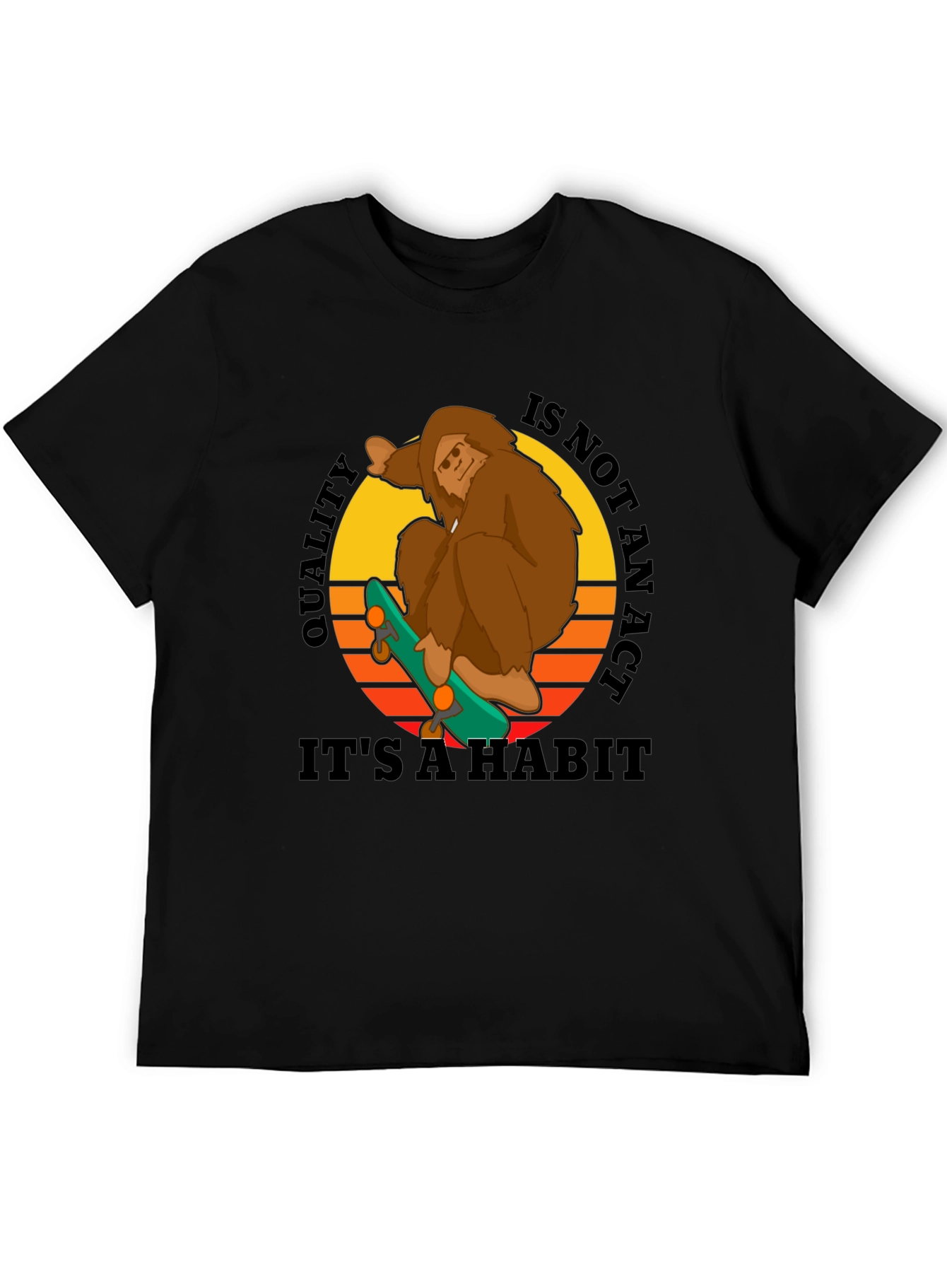 Sasquatch Skateboard Graphic T-Shirt